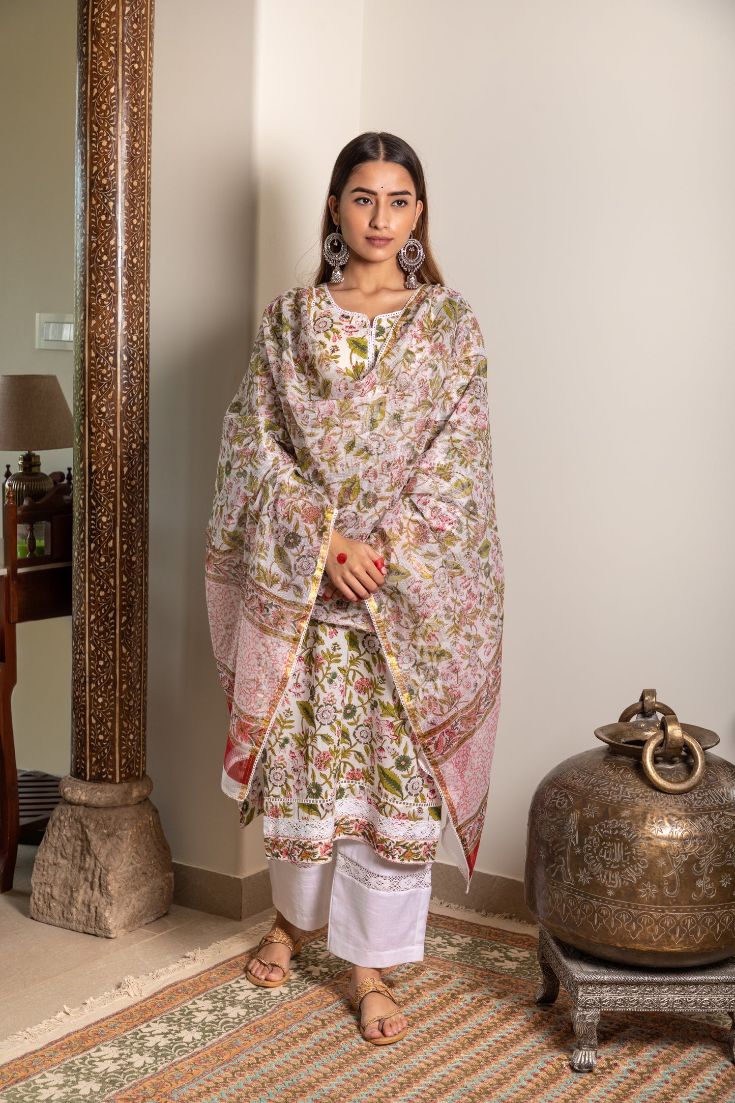 Green Leaf Baagh Collection Kurta & Dupatta