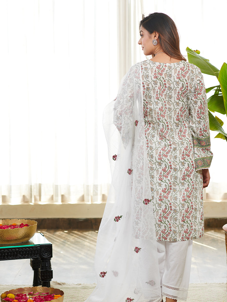 Rangrez Vine Floral Jaal Kurta Set