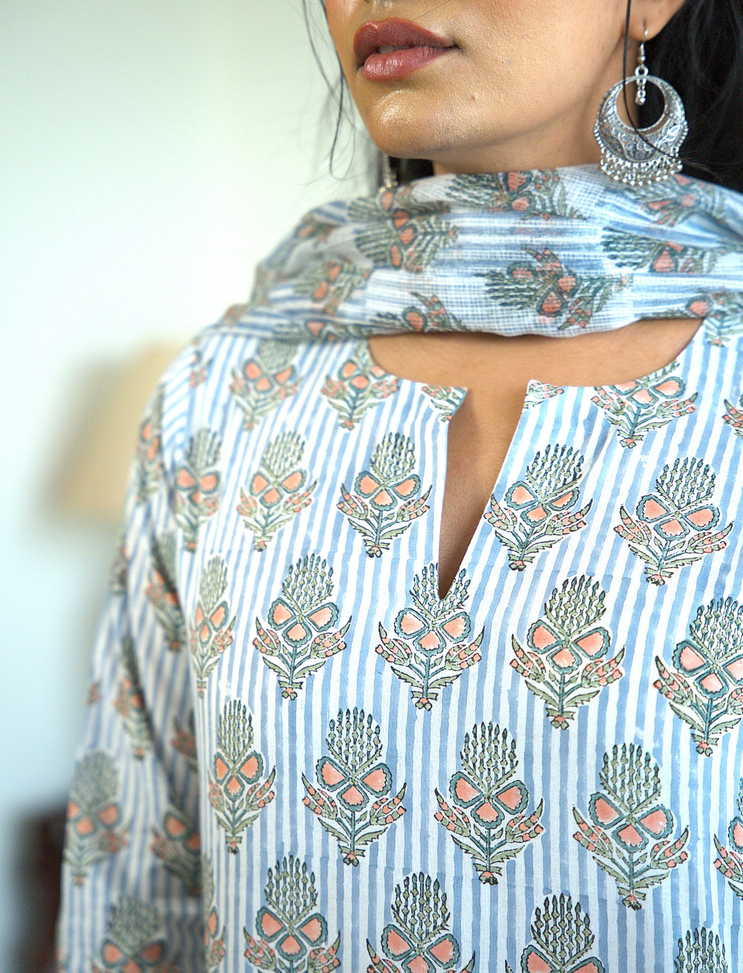 Nilaya Block Print Kurta & Dupatta