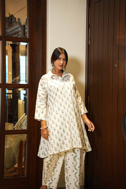 Akriti hand block printed kurta and pant set