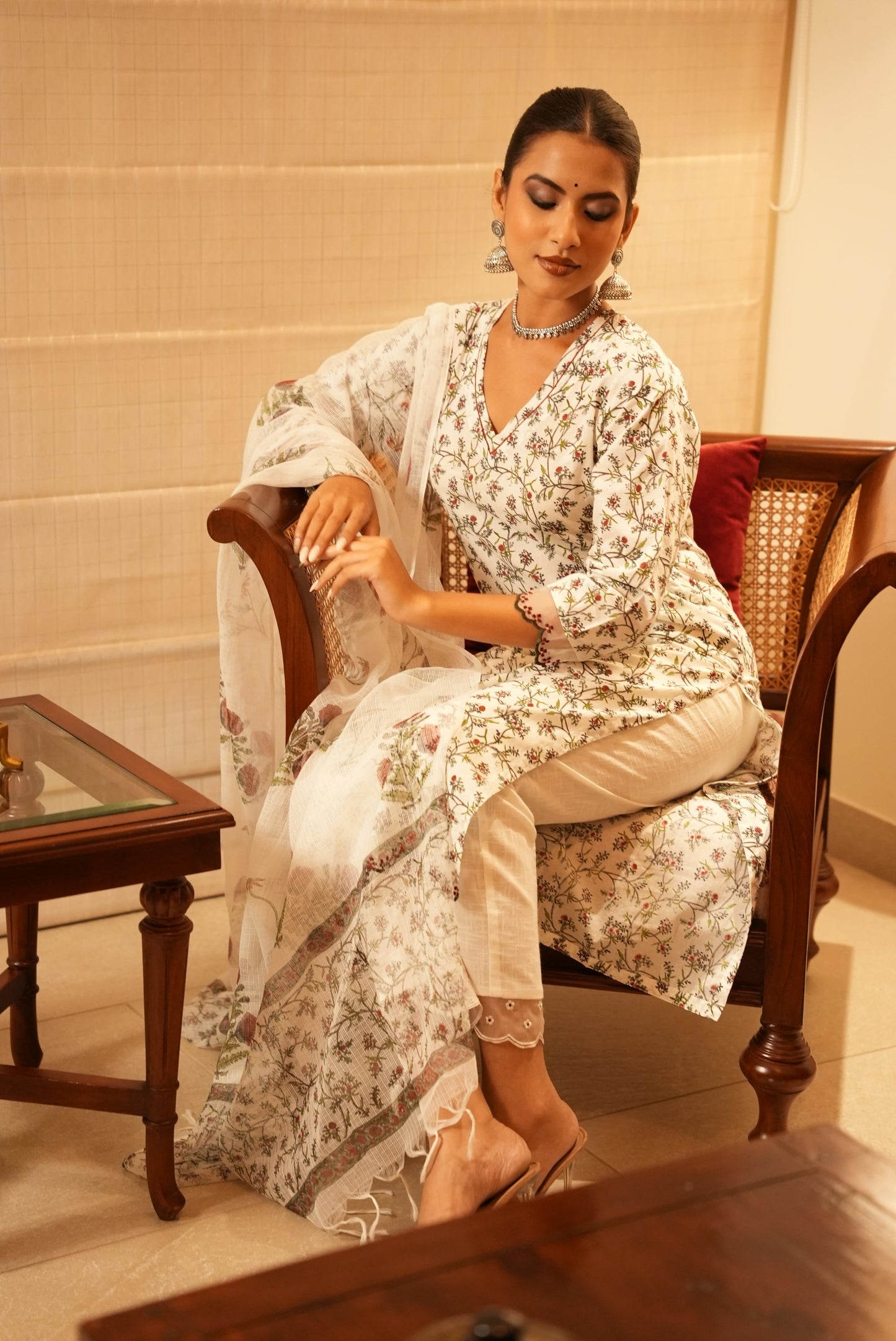 Yasmin hand block printed kurta set