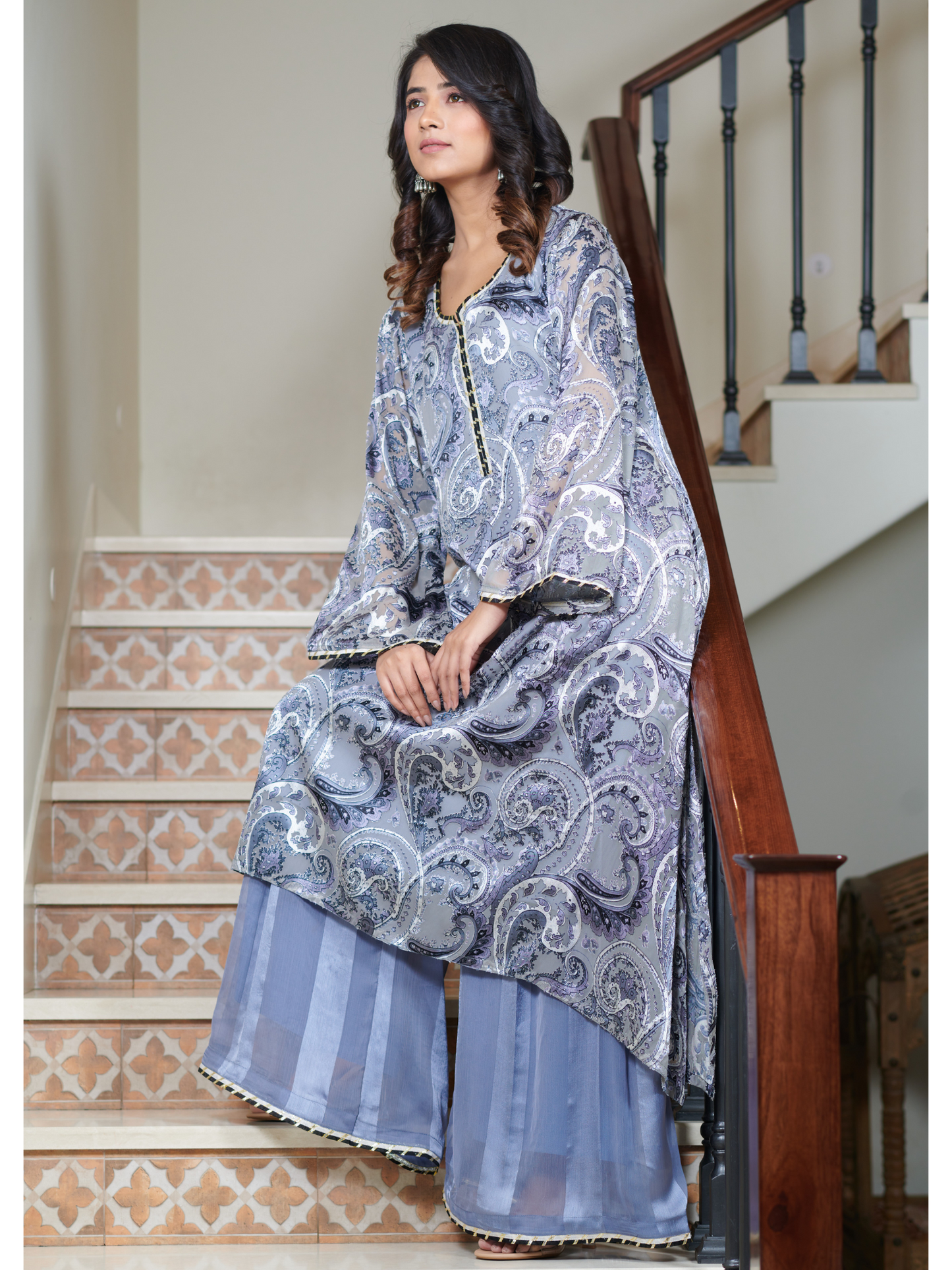 Aaradhya Floral Kurta & Palazzo Set