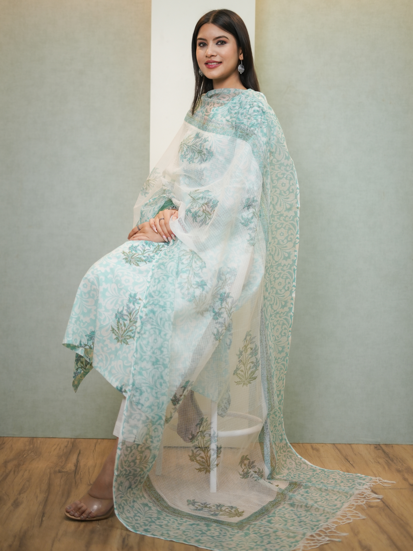 Vasant Self Block Printed Kurta Set