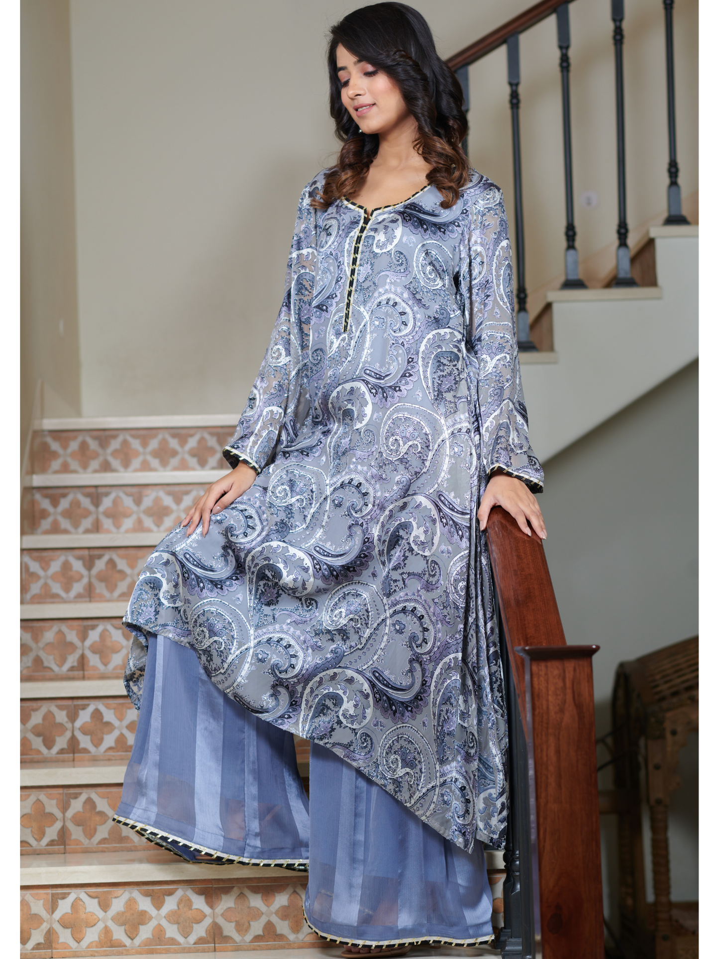 Aaradhya Floral Kurta & Palazzo Set
