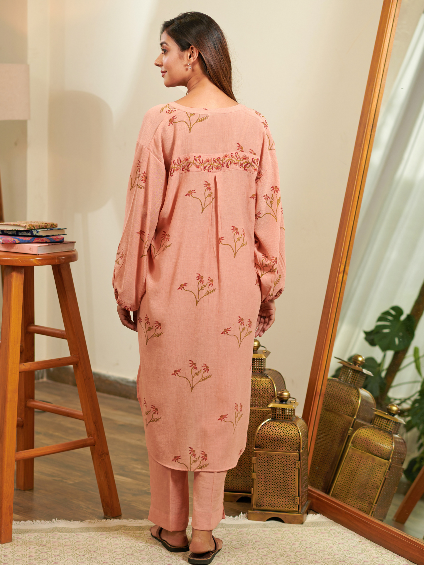 Nazakat Wrinkled Block Printed Cord Set