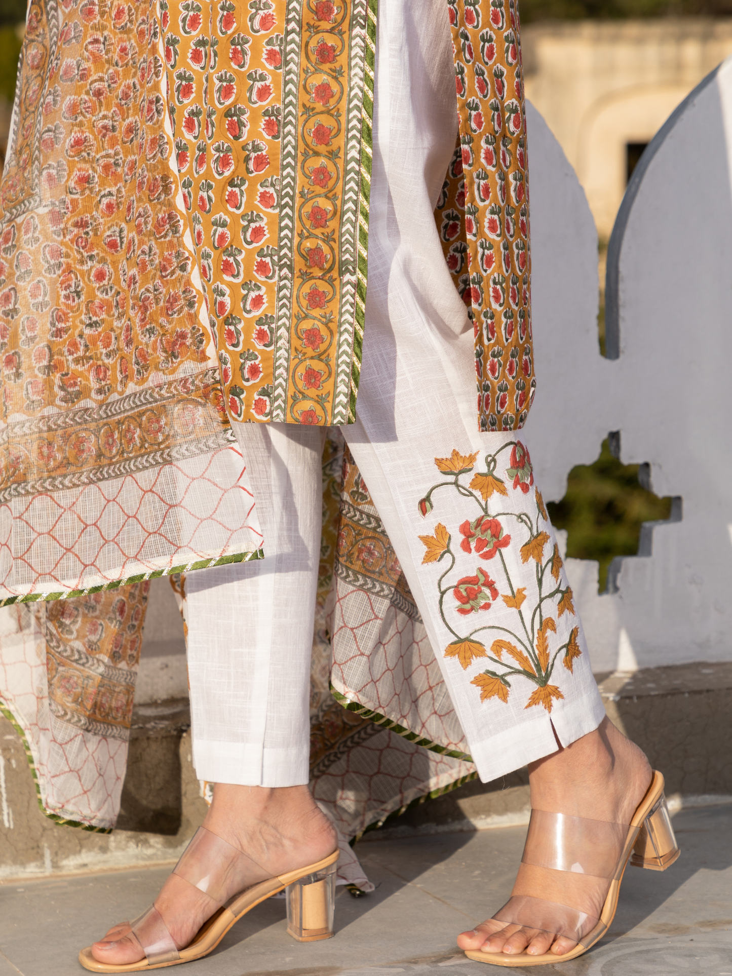 Navya Mustard Buti Kurta Set