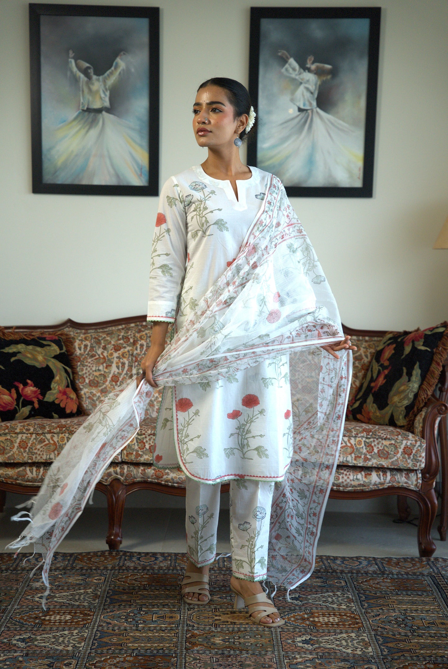 Madhavi Block Print Kurta Set