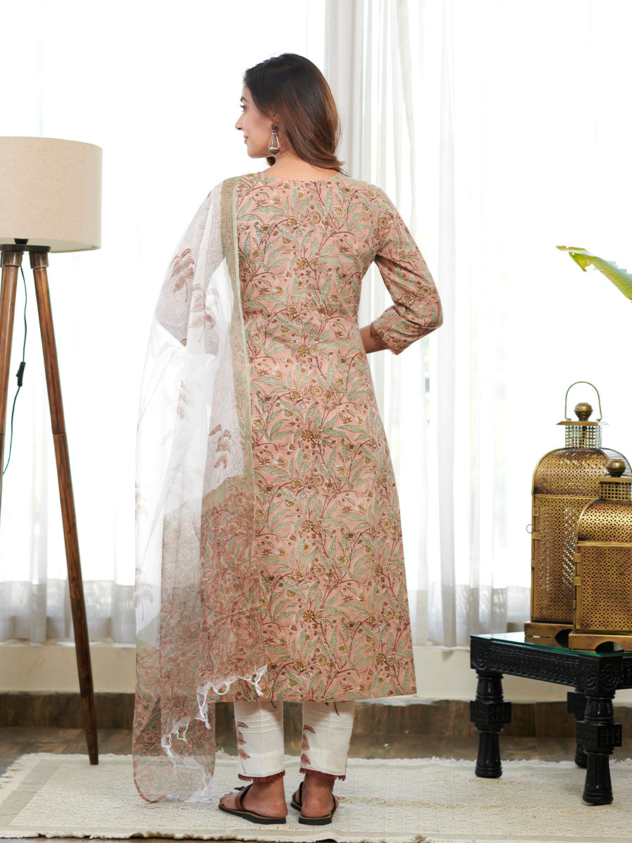 Gulistan Organza Frill Kurta Set