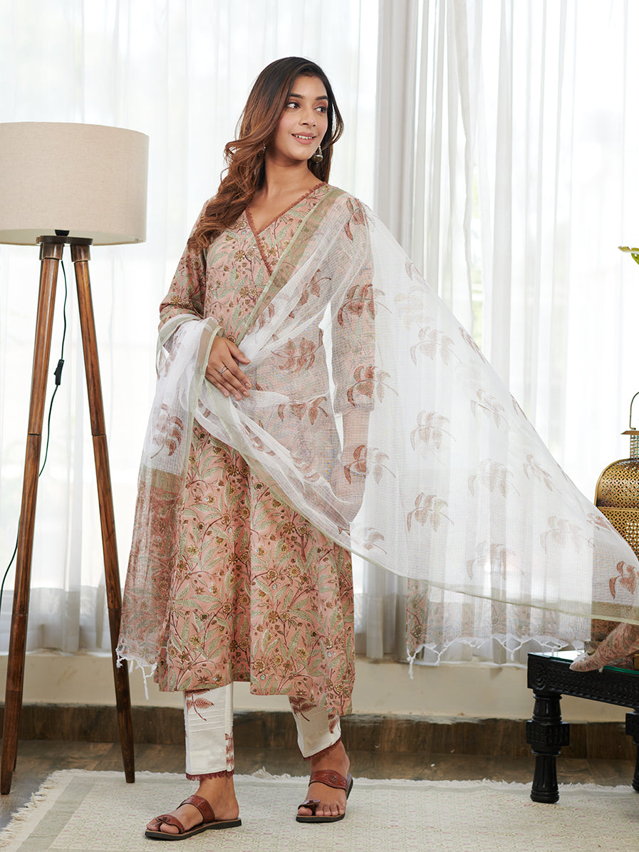 Gulistan Organza Frill Kurta Set