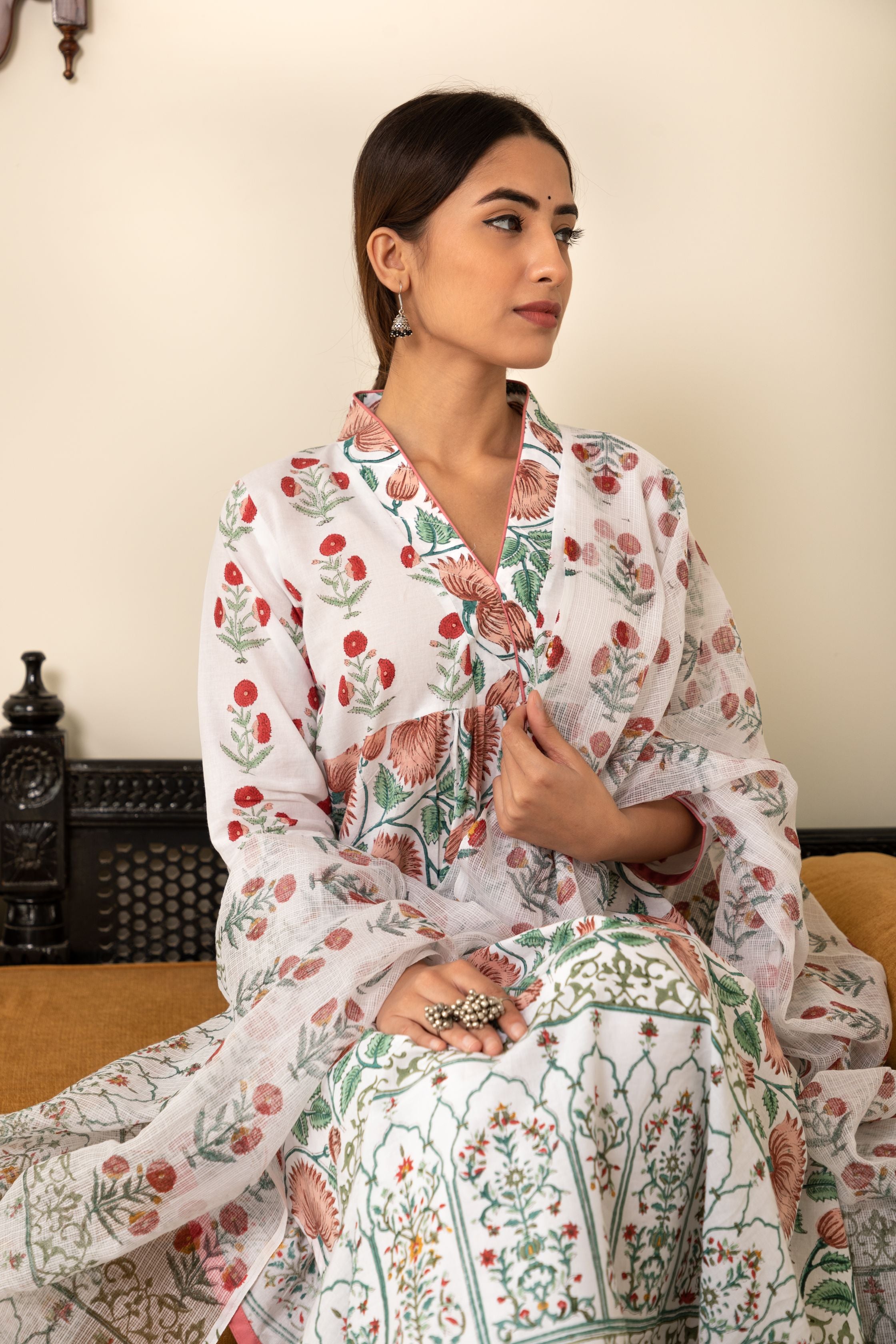 Lotus Mughal Garden Kurta Set