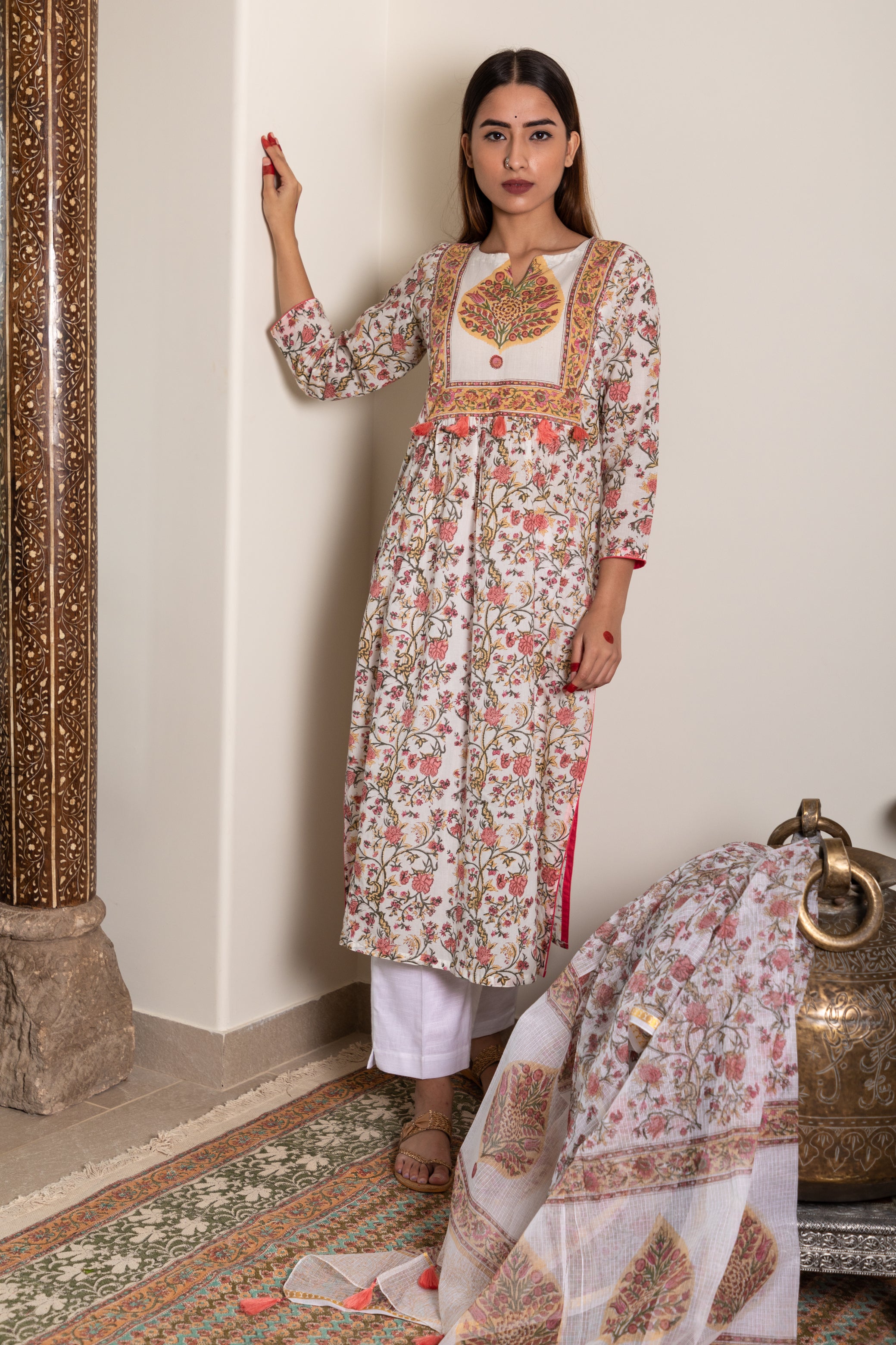 Betel and Vine Jaal Print Baagh Collection Kurta Set