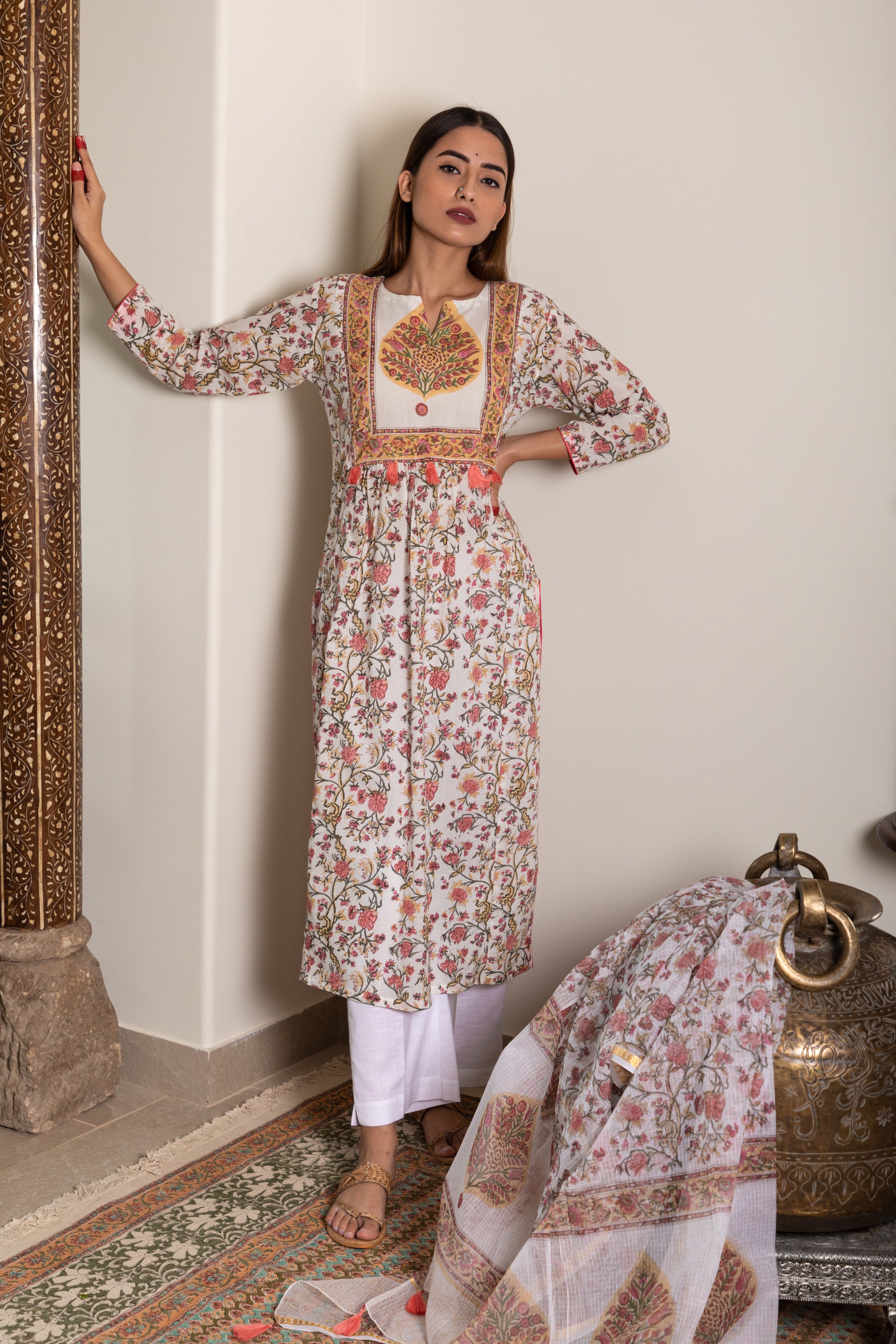 Betel and Vine Jaal Print Baagh Collection Kurta Set