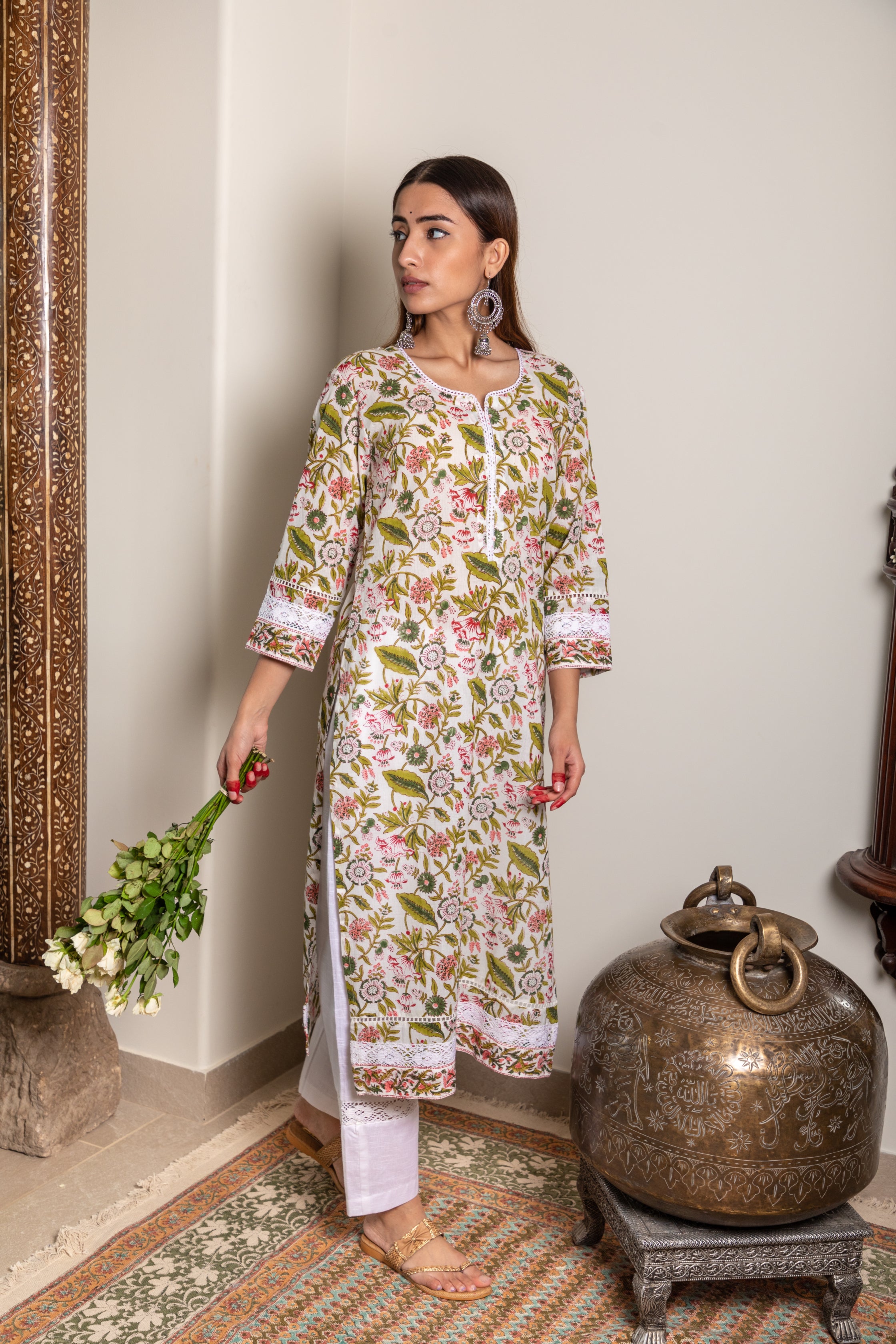 Green Leaf Baagh Collection Kurta Set