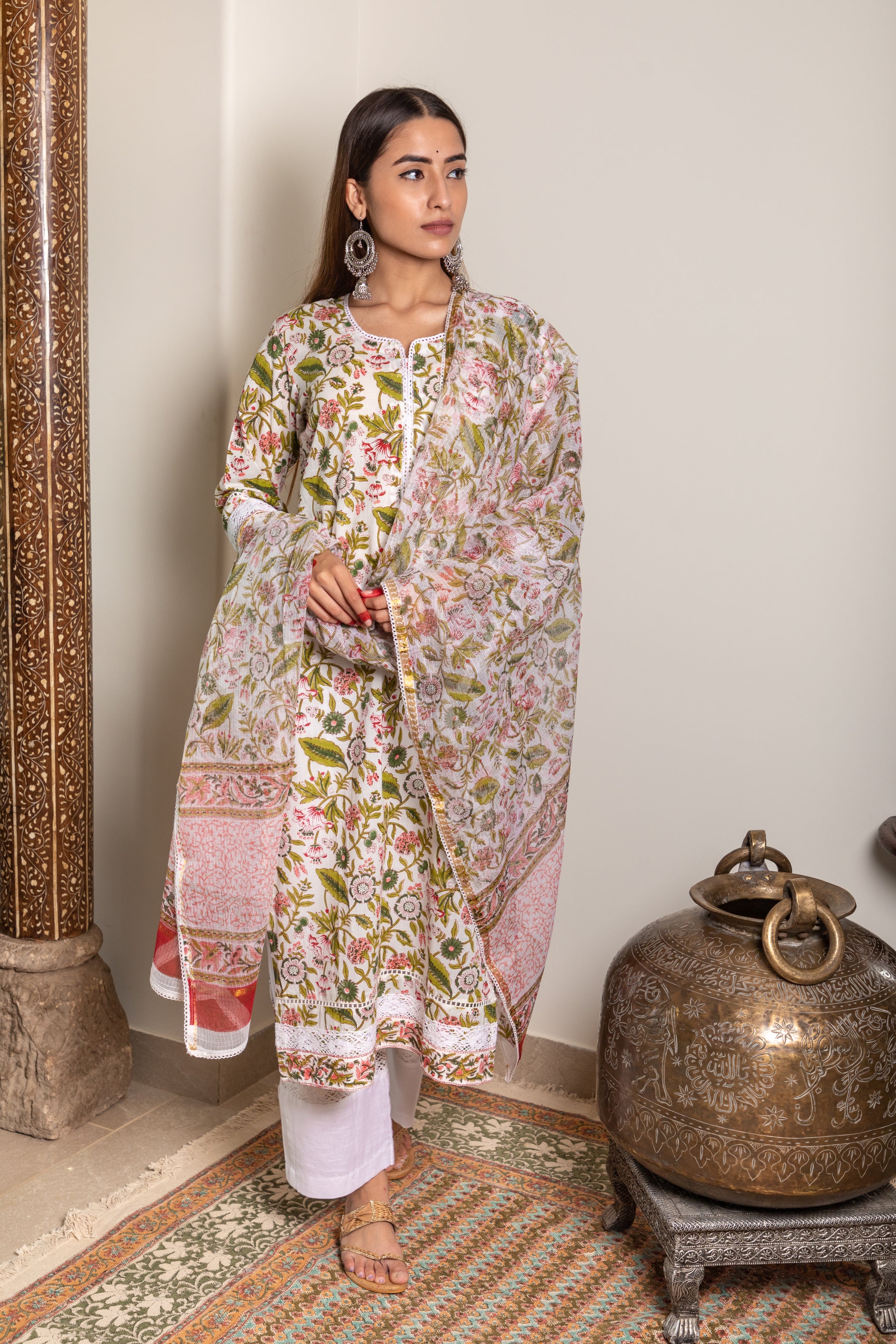 Green Leaf Baagh Collection Kurta Set