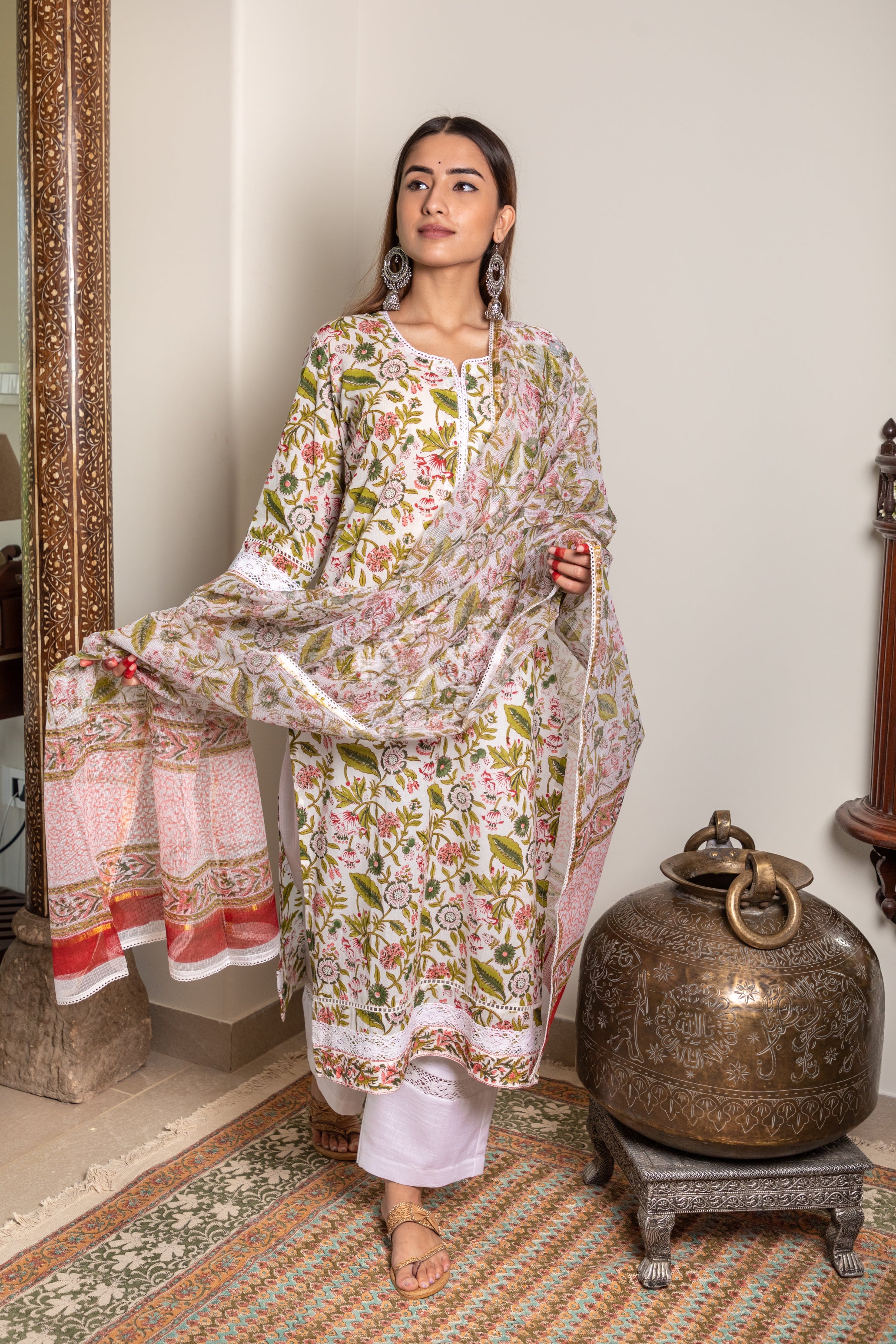 Green Leaf Baagh Collection Kurta Set