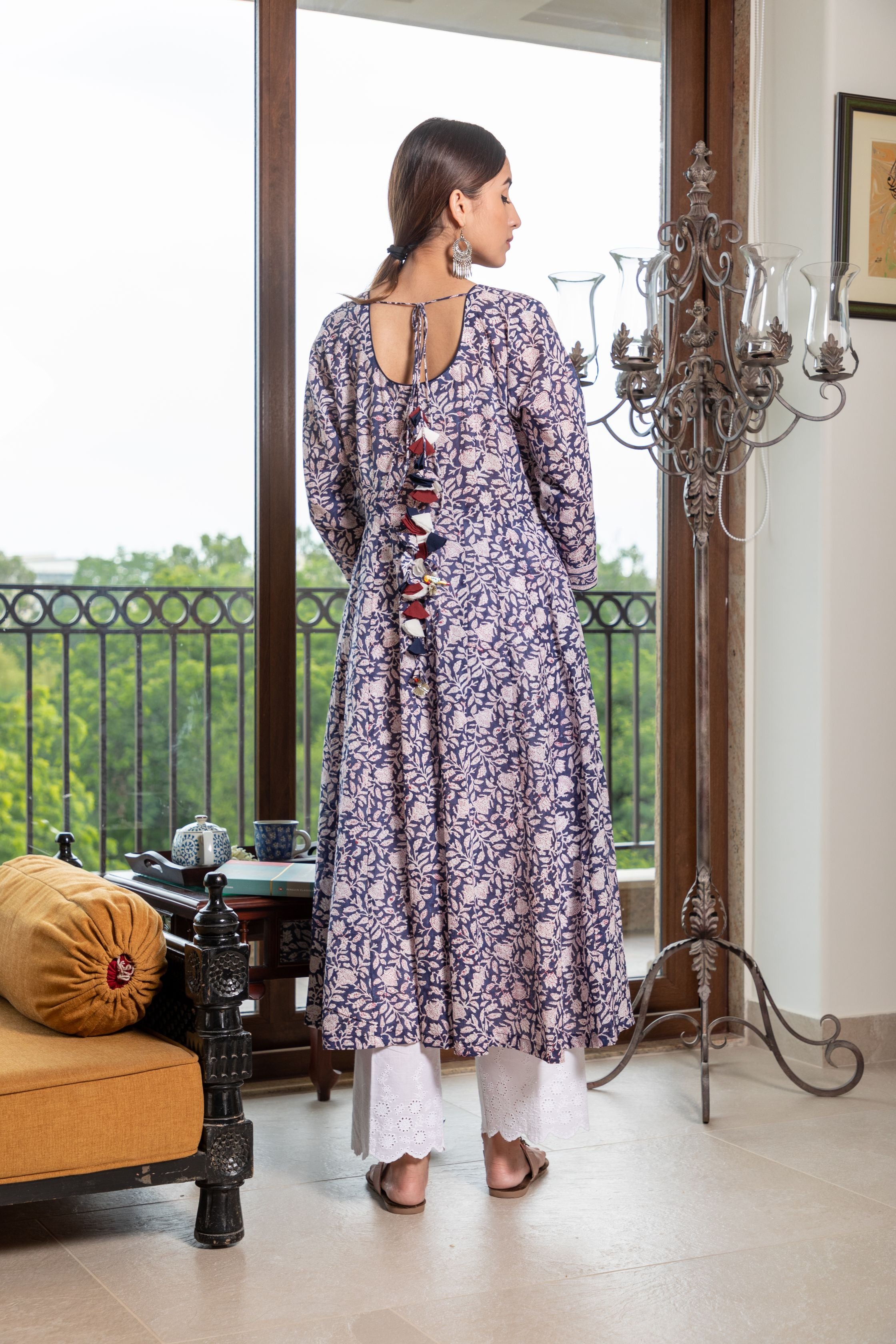 Indigo Blue Baagh Collection Kurta & Dupatta