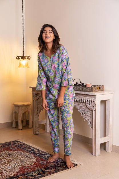 Mint Green Loungewear Kurta and Pyjama