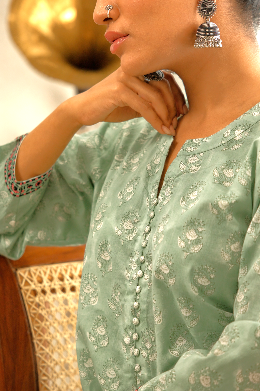 Gul-e-Noor Block Print Kurta Set