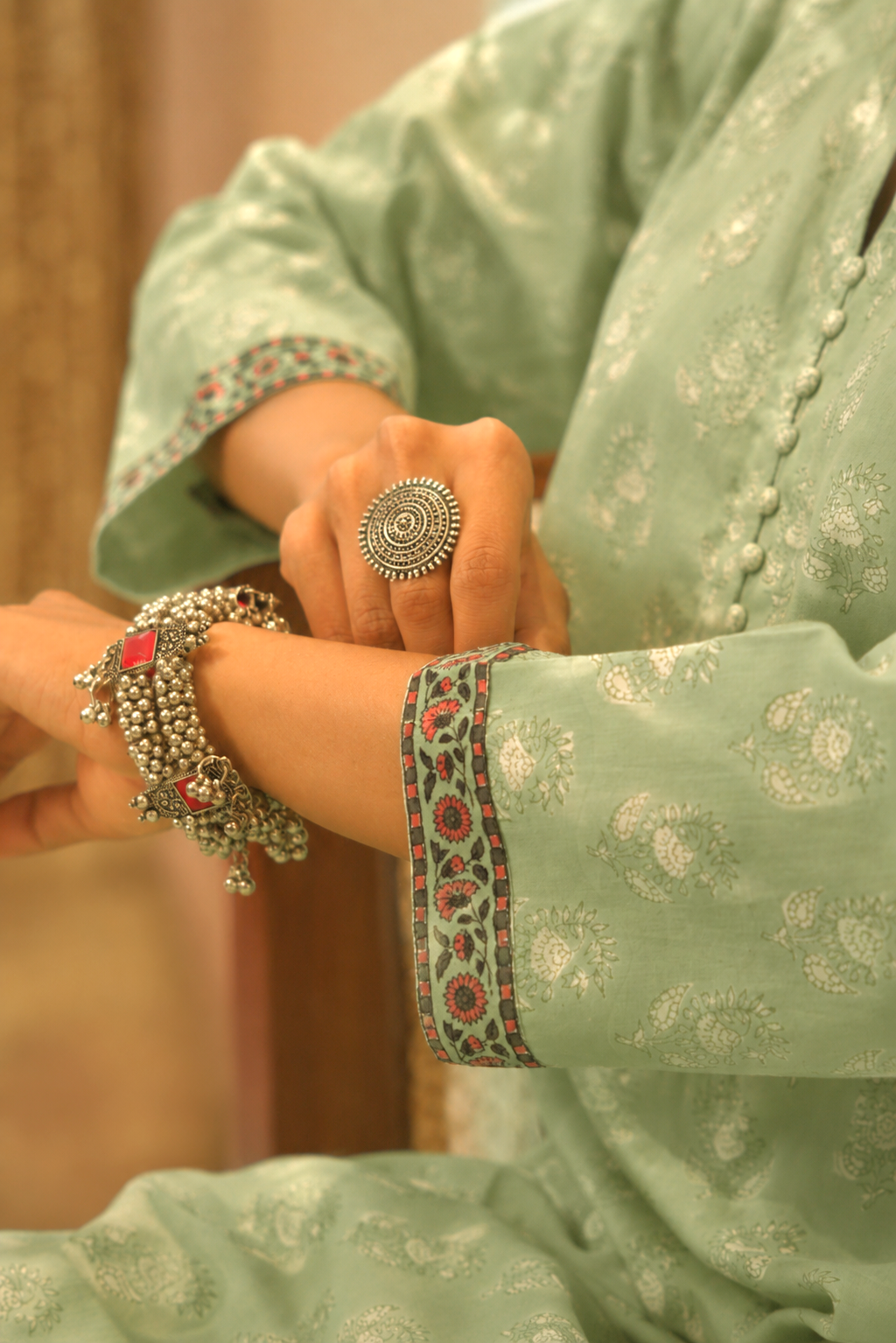Gul-e-Noor Block Print Kurta Set
