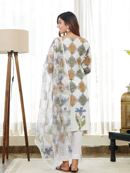 Amrita Mughal Block Print Buta Kurta Set