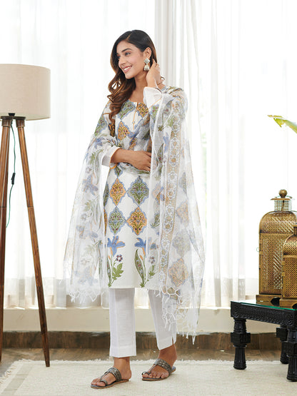 Amrita Mughal Block Print Buta Kurta Set