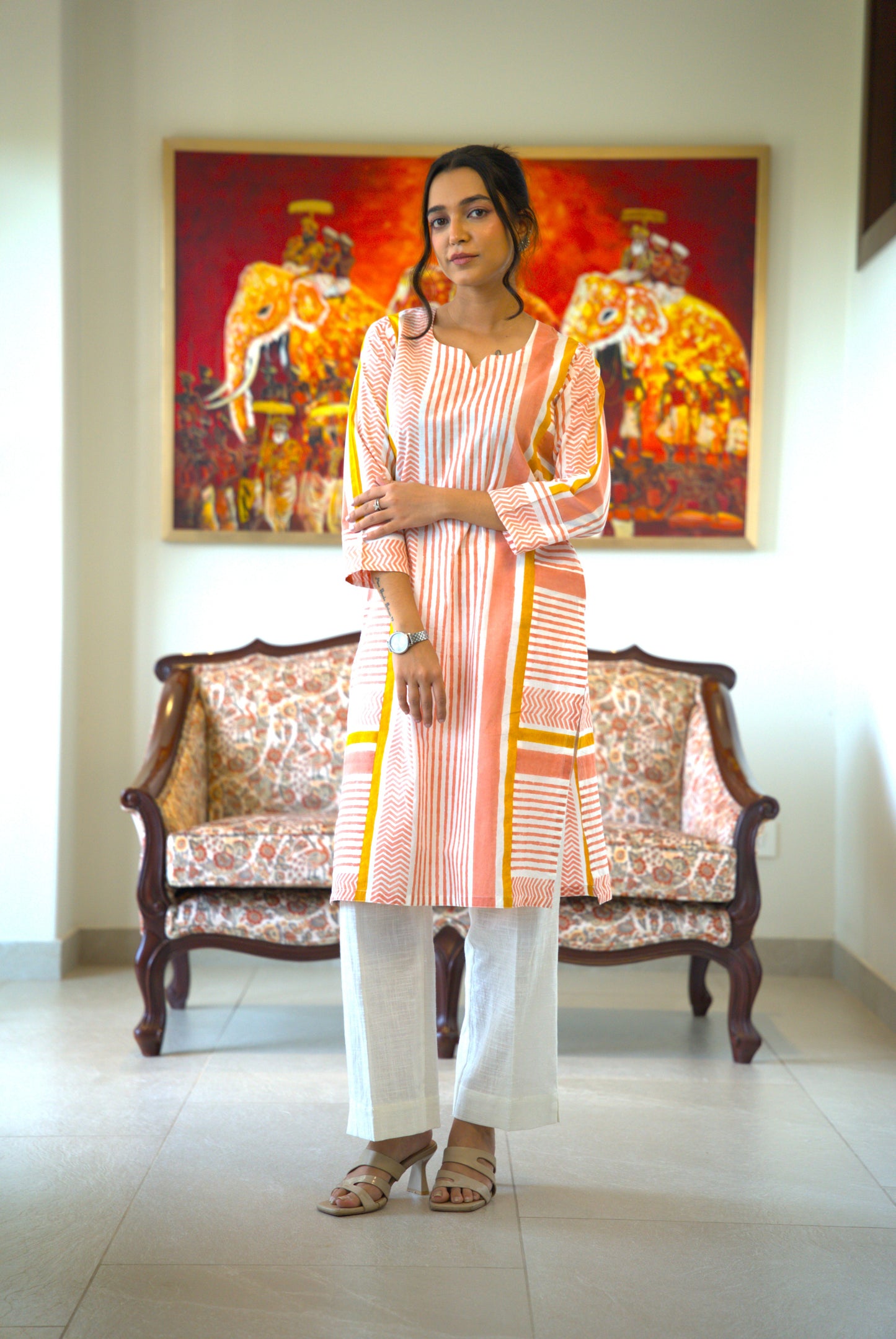 Vedika Block Print Kurta