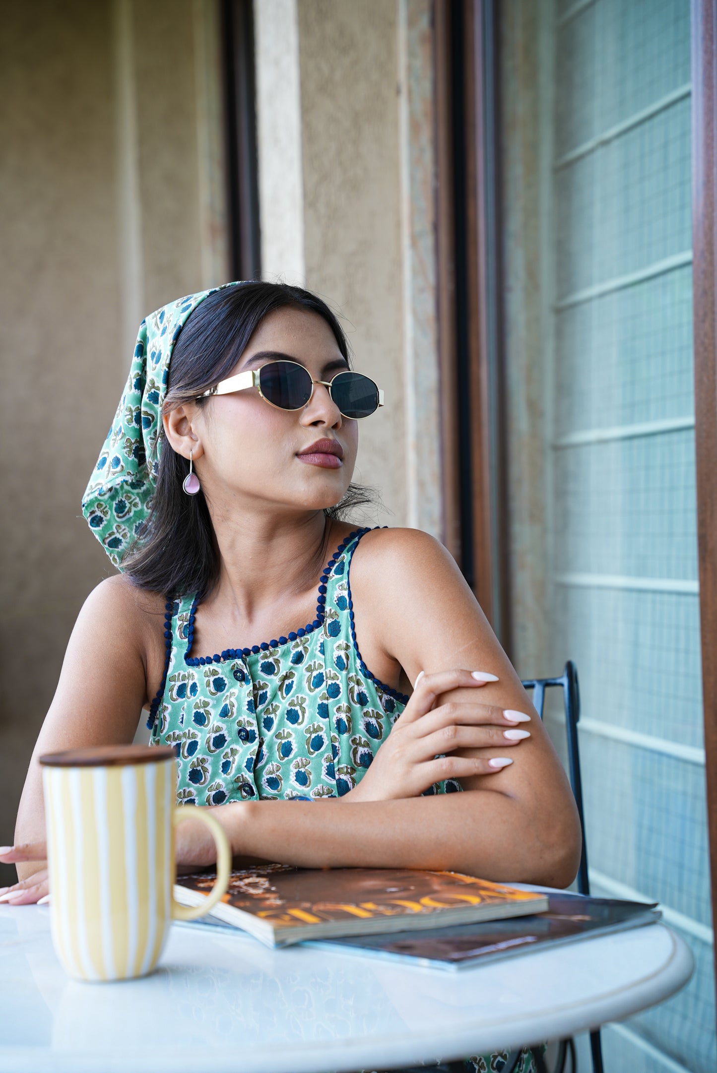 Elle hand block printed dress