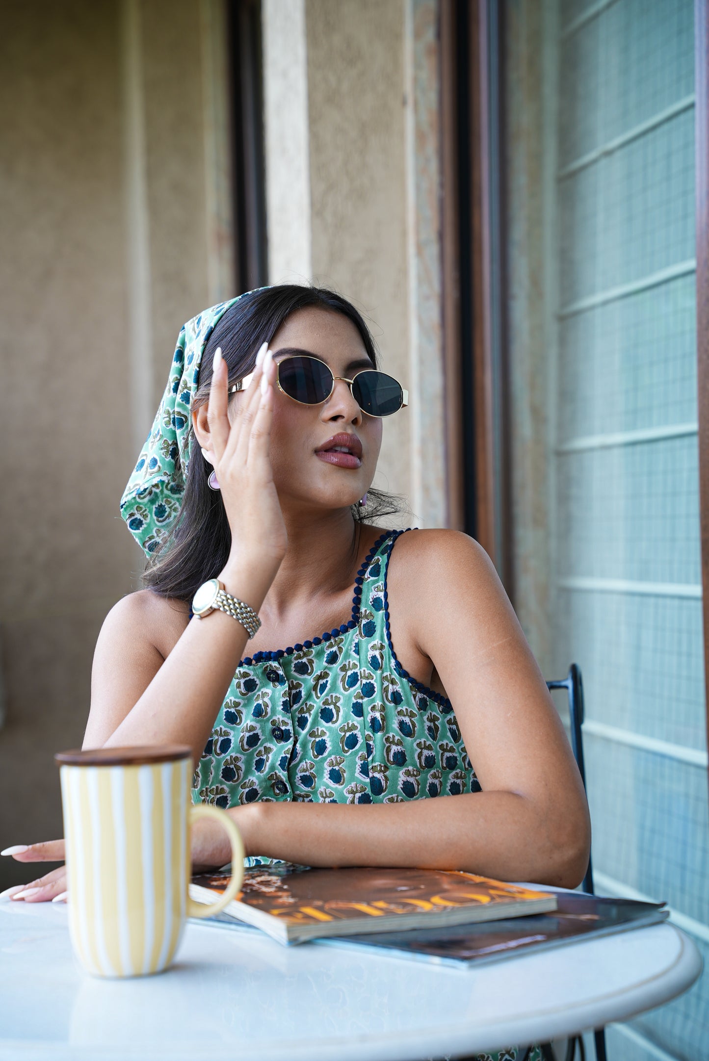 Elle hand block printed dress
