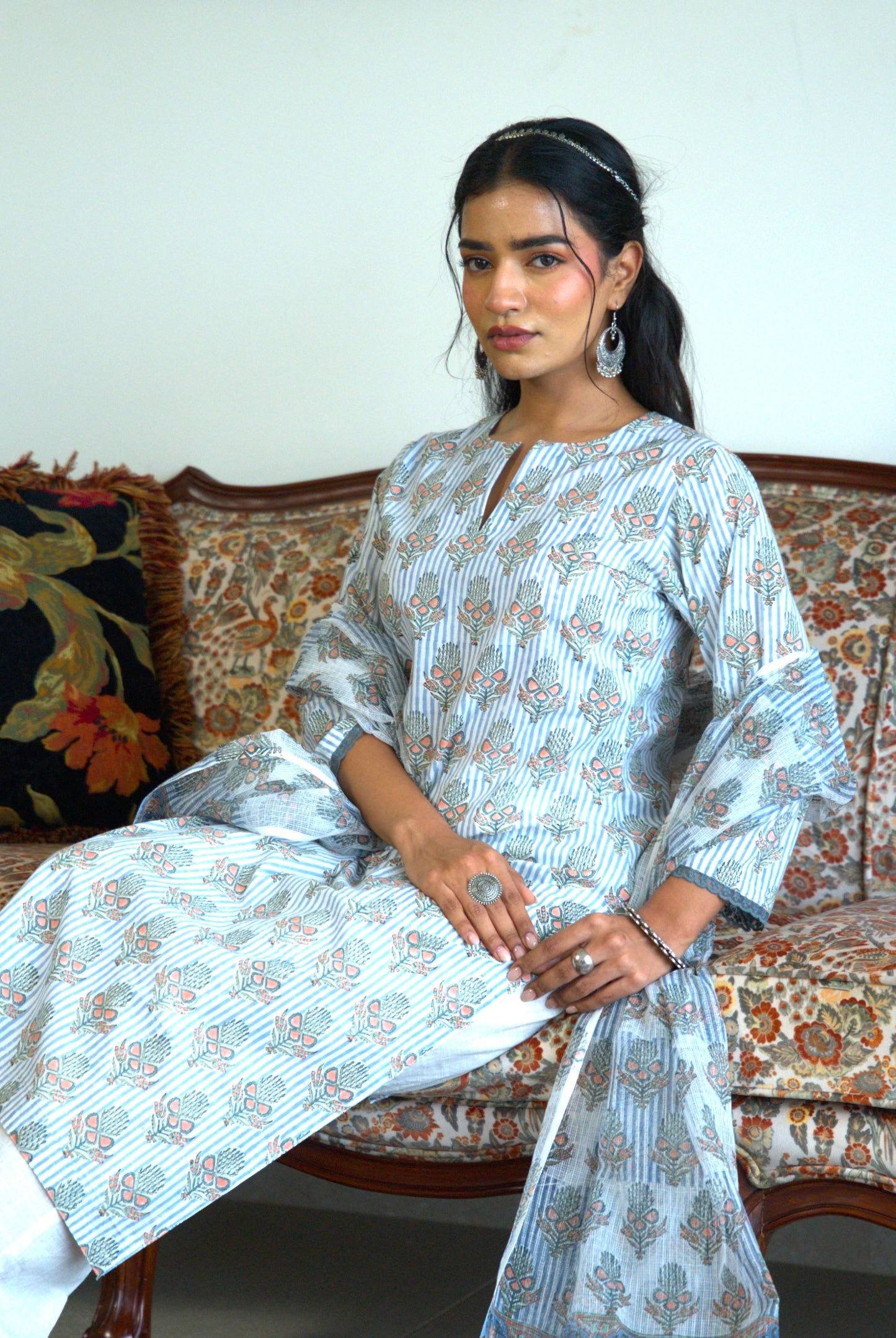 Nilaya Block Print Kurta & Dupatta