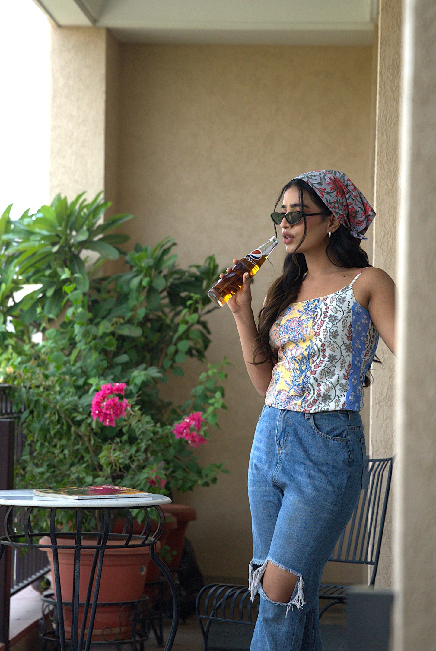 Tehreer Block Printed Patch Work Top