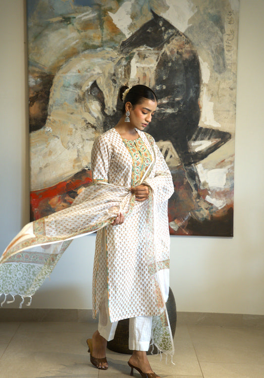 Gulrukh Block Print Kurta Set
