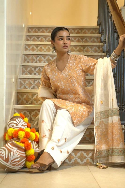 Gulrukh Block Print Kurta Set