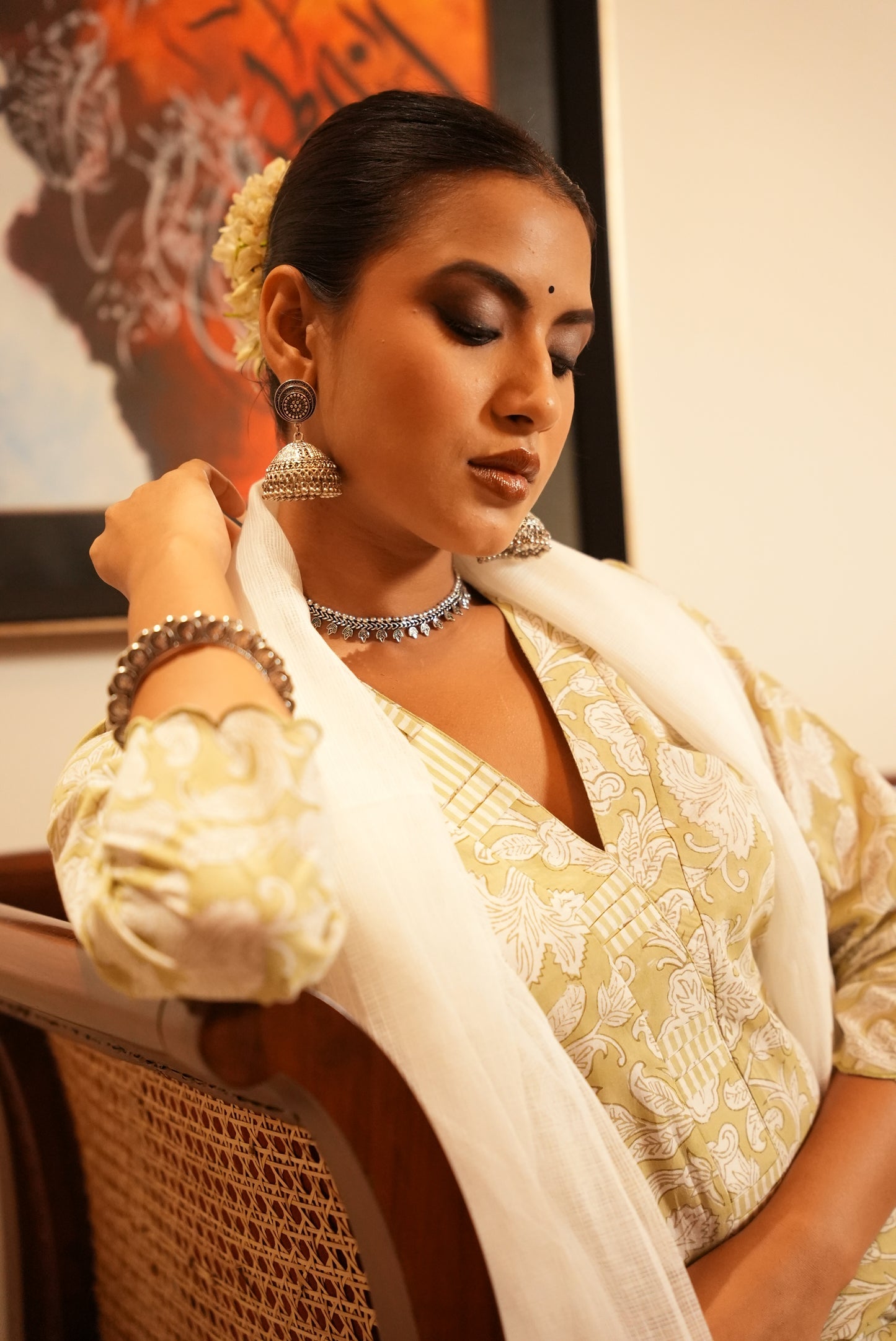 Anaya hand block printed kurta and pant set