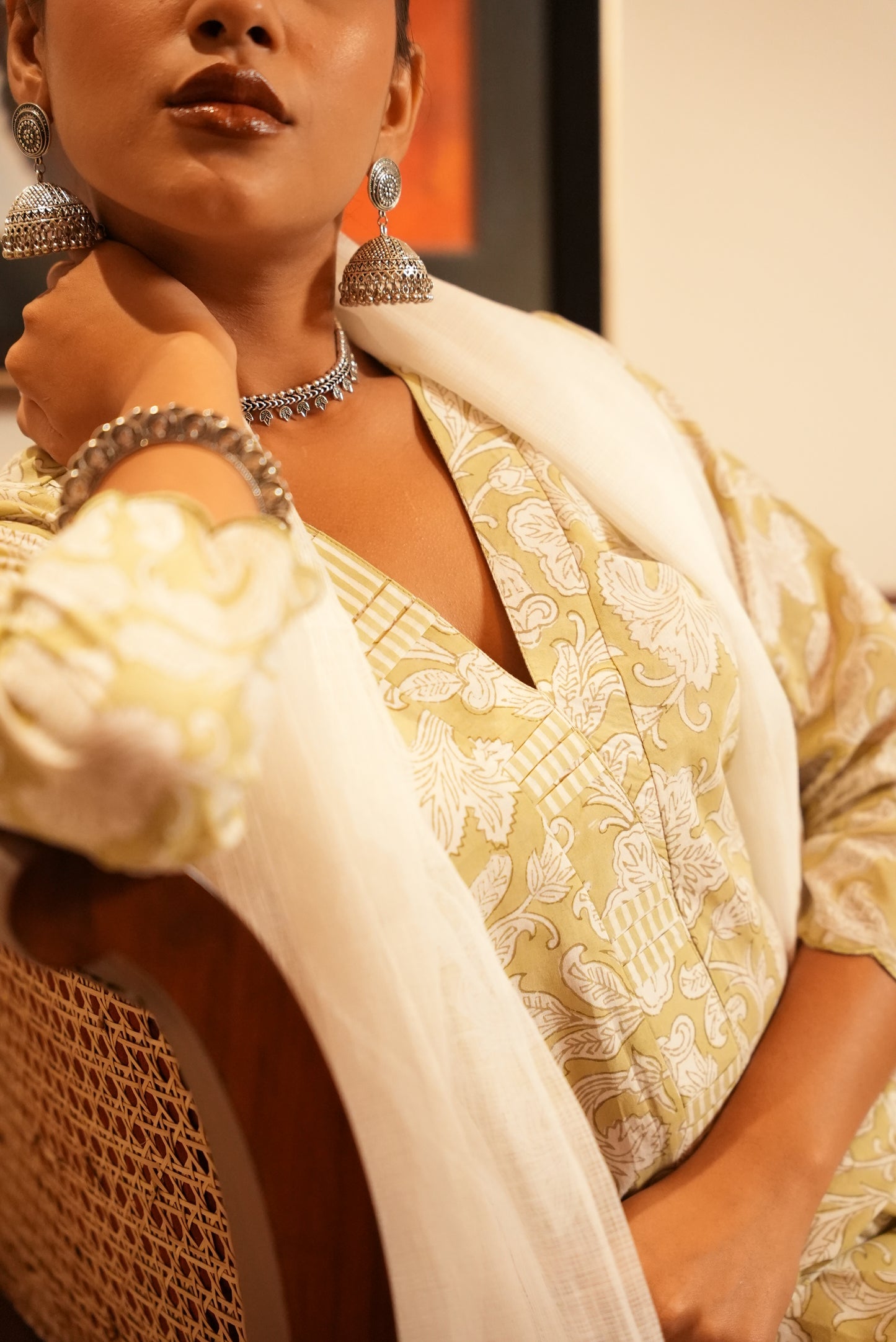 Anaya hand block printed kurta and pant set