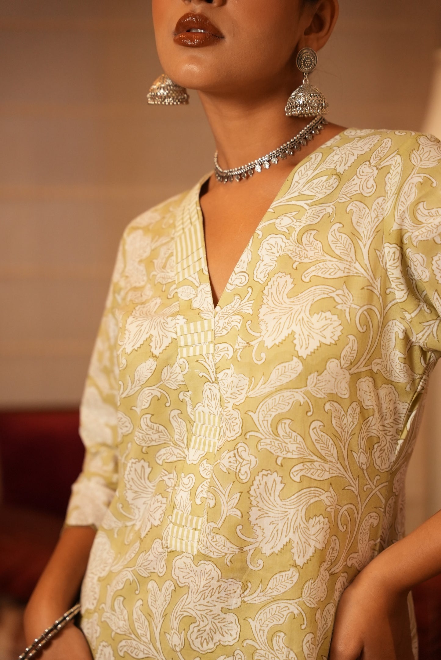 Anaya hand block printed kurta and pant set