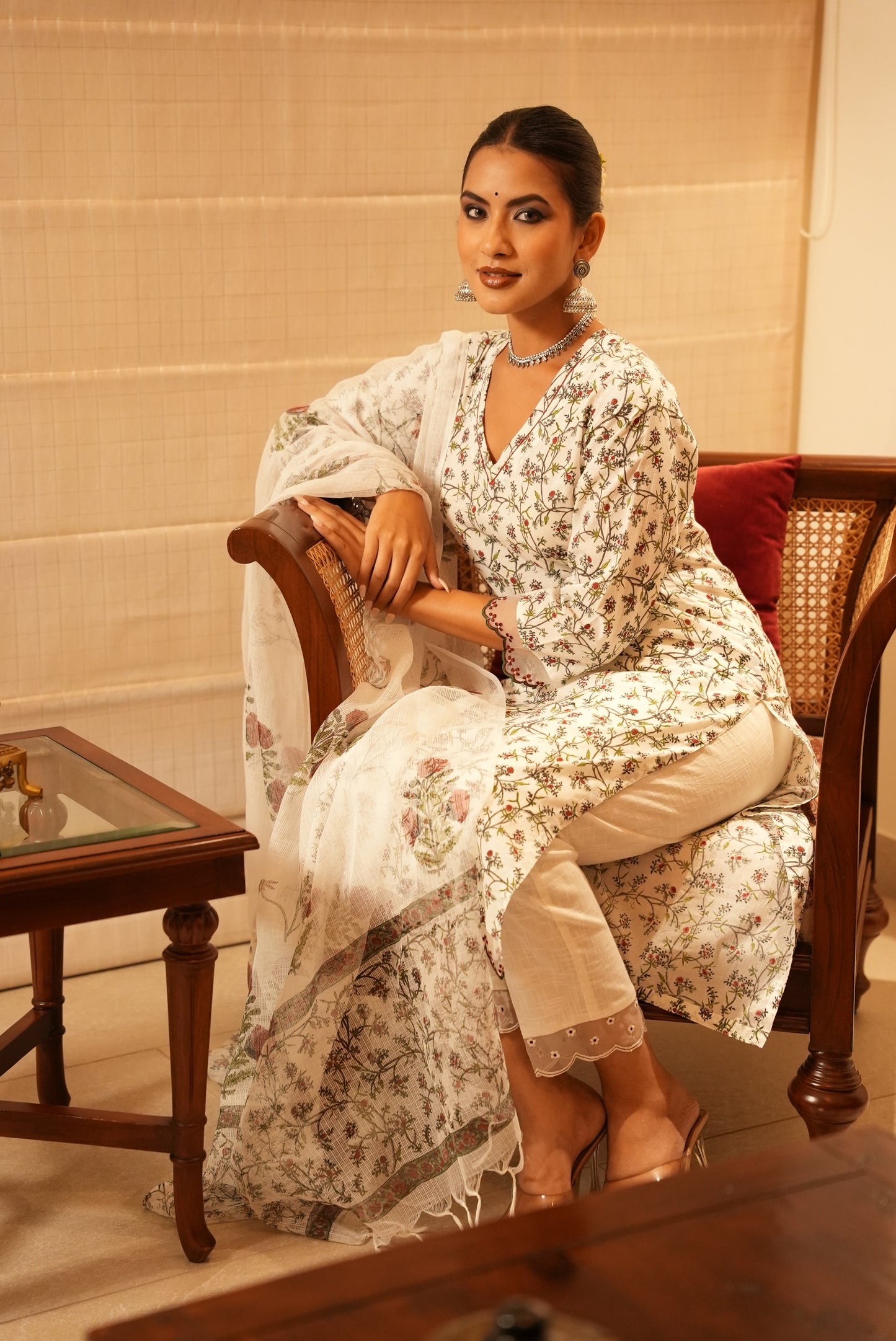 Yasmin hand block printed kurta set