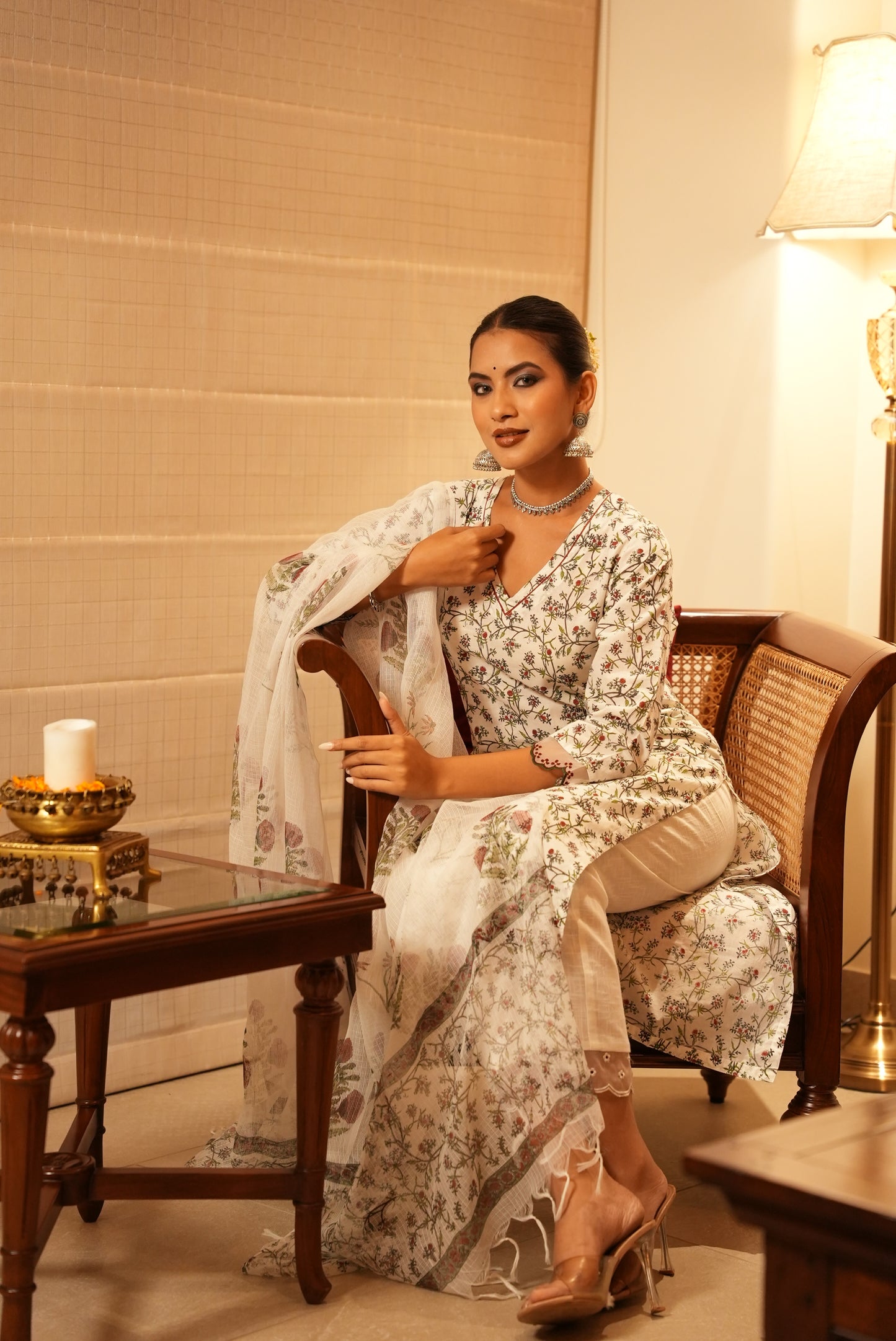Yasmin hand block printed kurta set