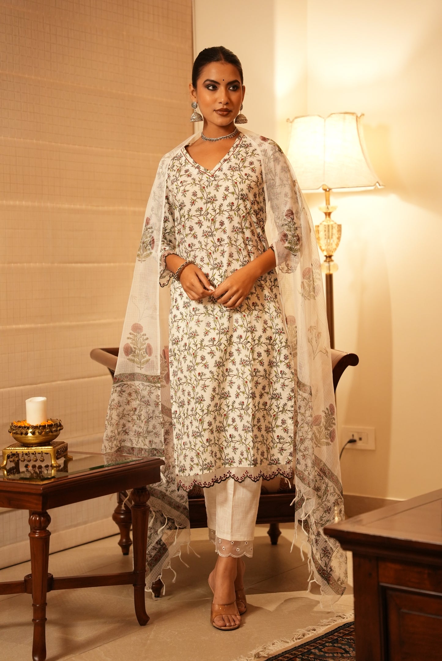Yasmin hand block printed kurta set