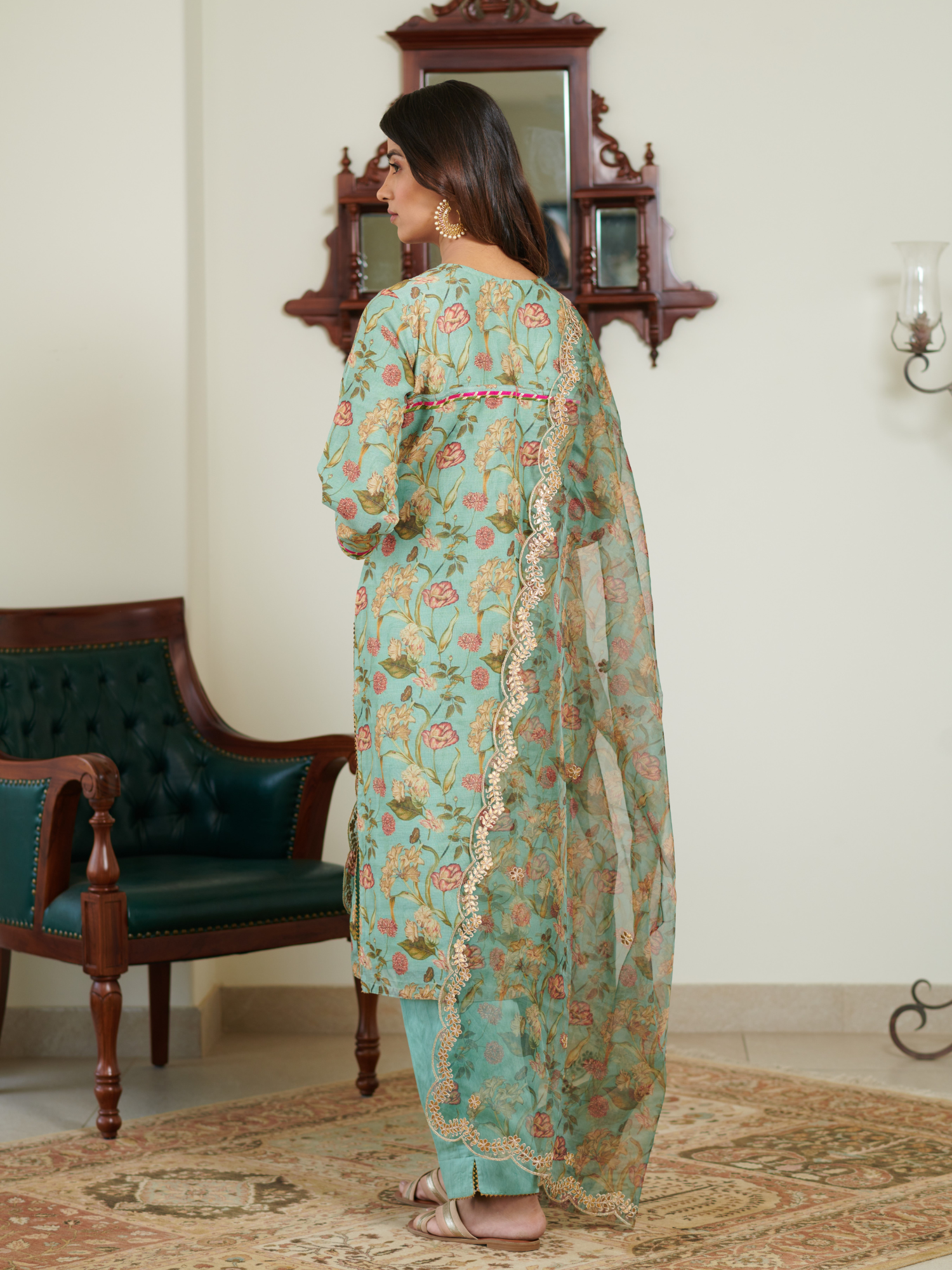 Meera Multi Floral Digital Print Kurta Set