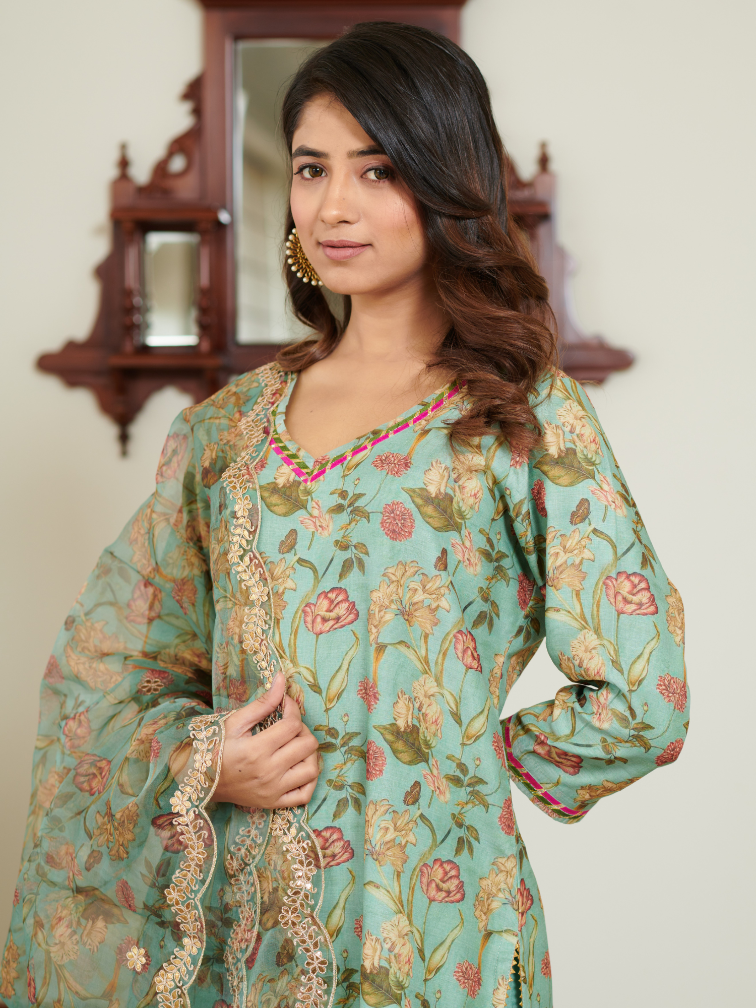 Meera Multi Floral Digital Print Kurta Set