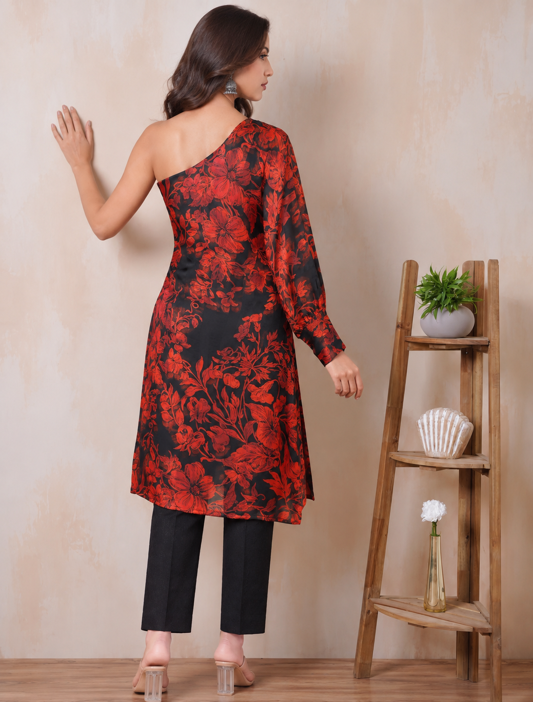 Zaira One-Shoulder Kurta