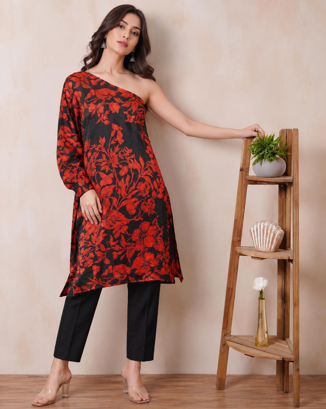 Zaira One-Shoulder Kurta