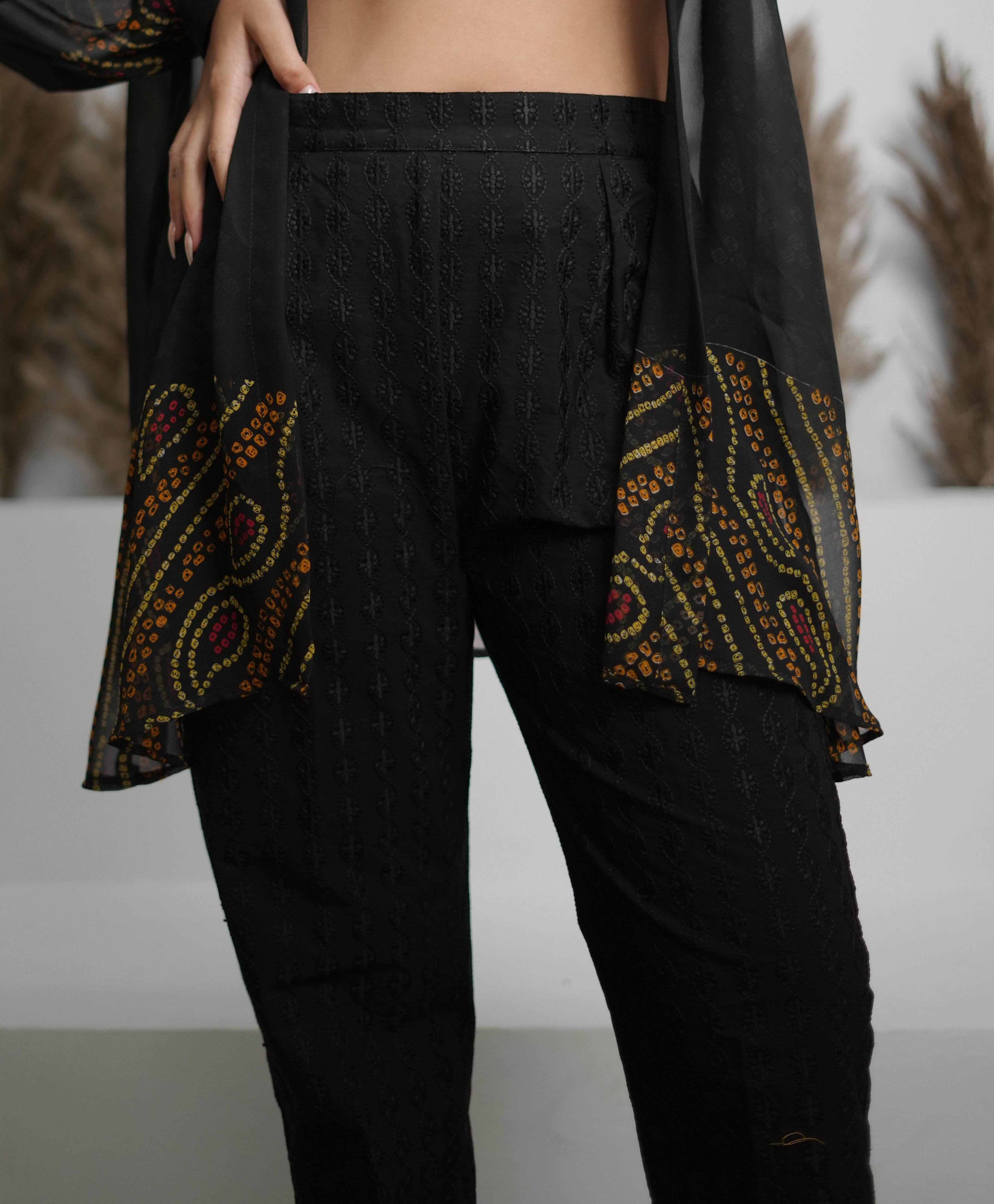 Zoya Cotton Embroidered Chikankari Pants