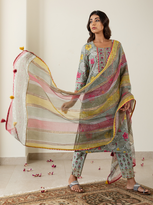 Gulshan Green Kurta Set