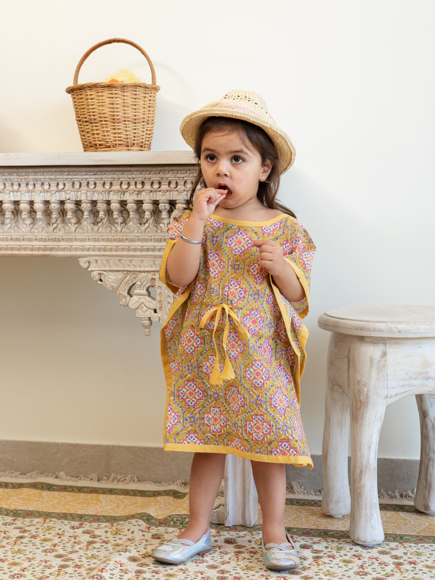 Multi Colour Motifs Kaftan