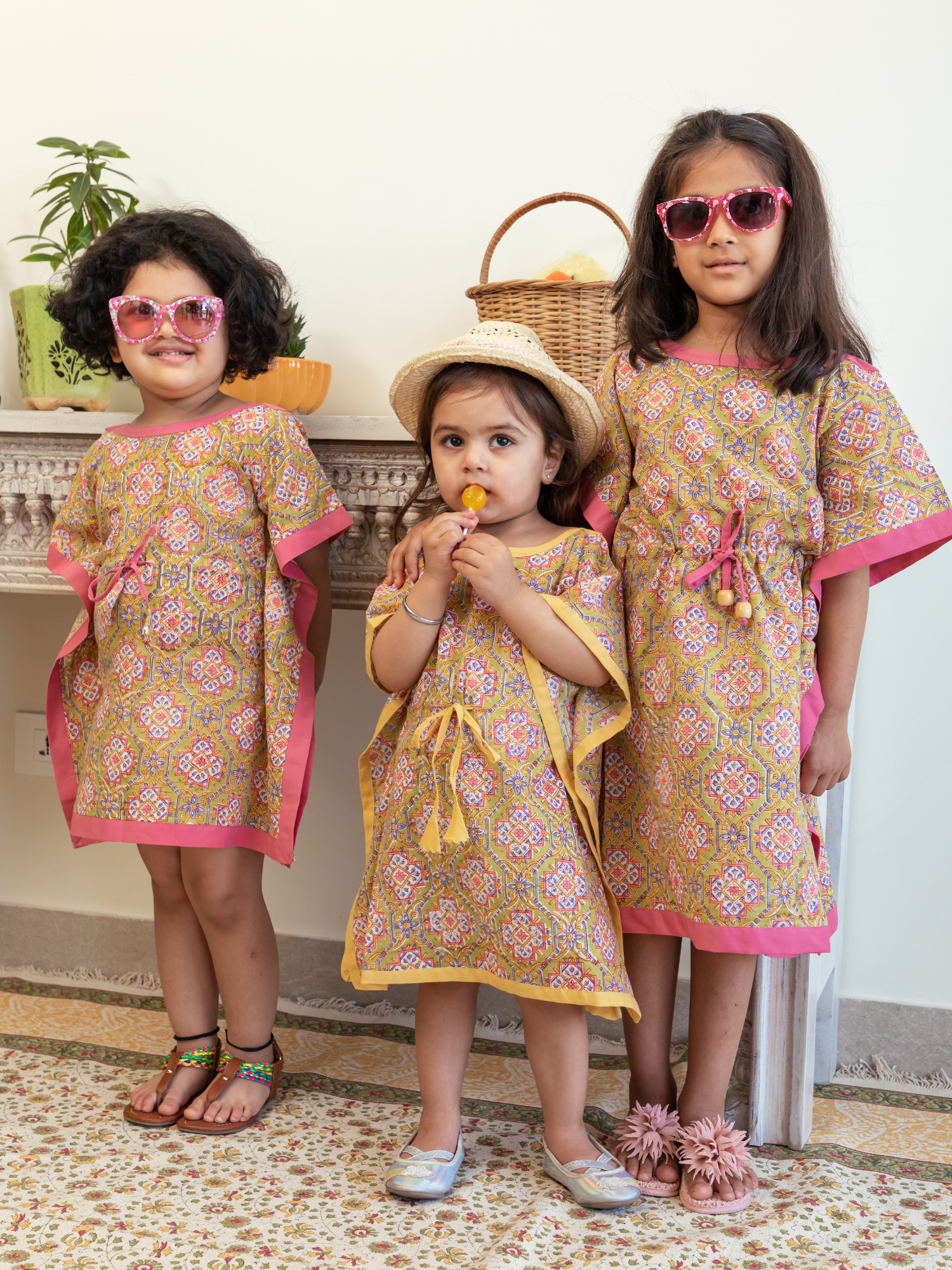 Multi Colour Motifs Kaftan