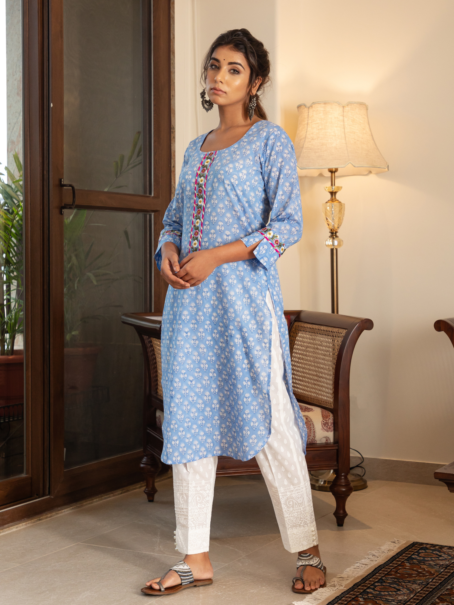 Aarushi Sky Blue Kurta & Dupatta