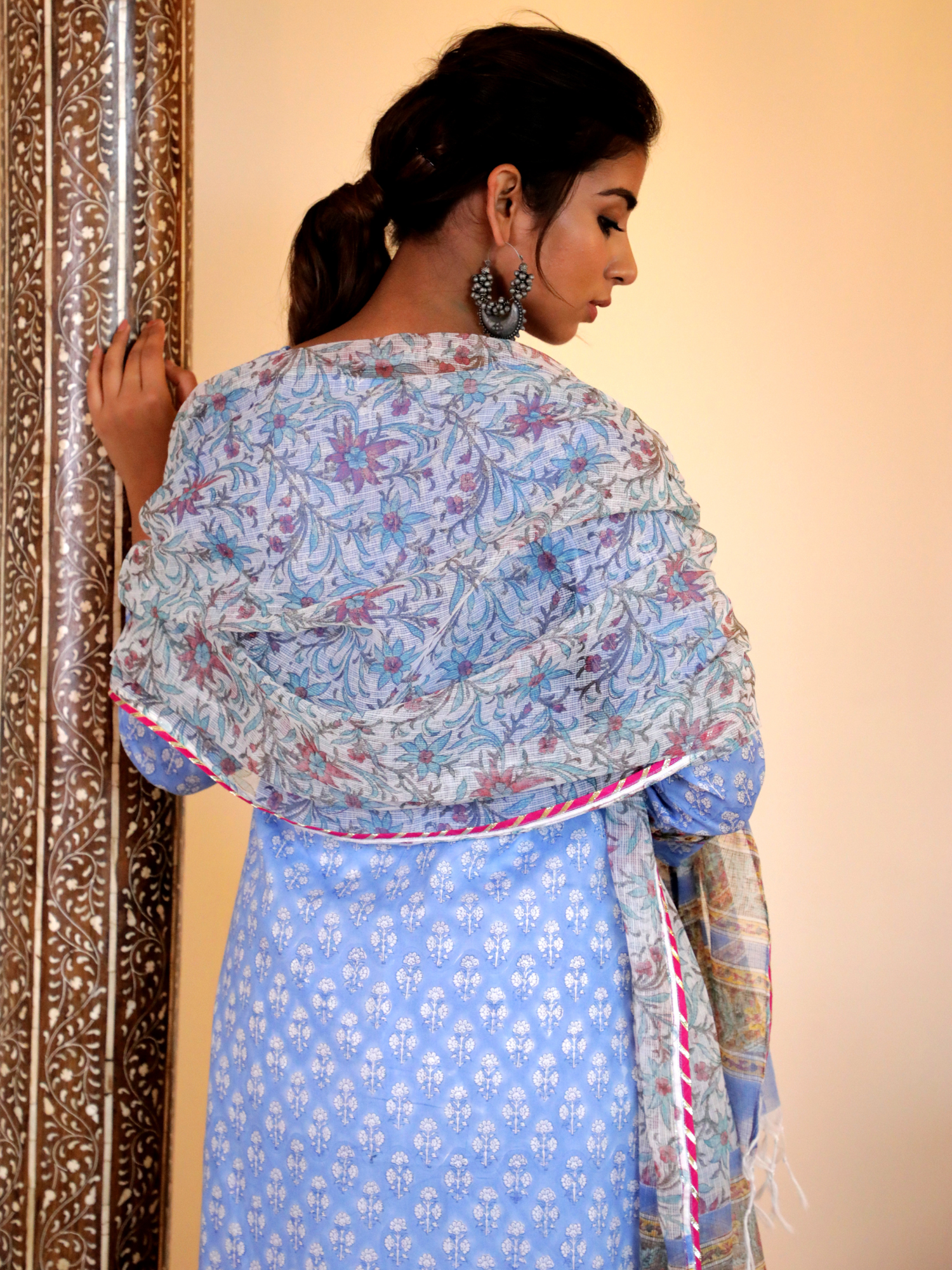 Aarushi Sky Blue Kurta & Dupatta