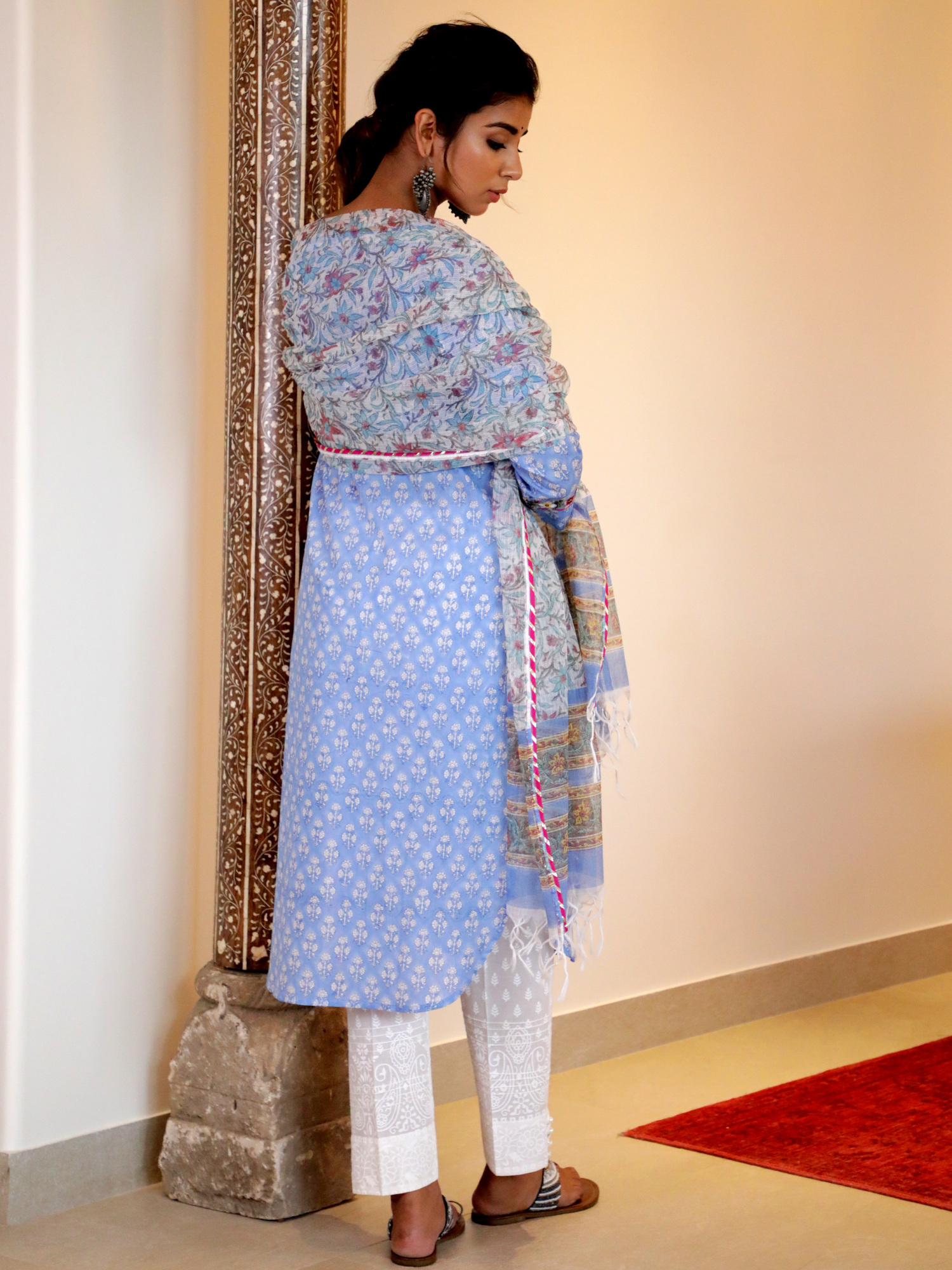 Aarushi Sky Blue Kurta & Dupatta