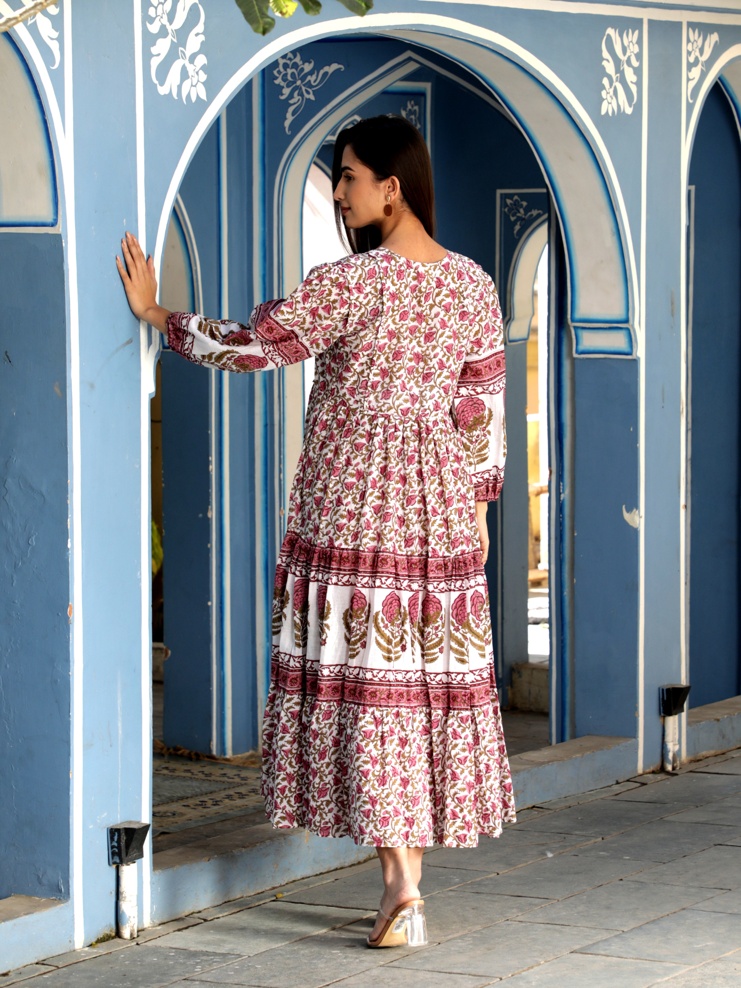 Rani Floral Jaal Tiered Dress